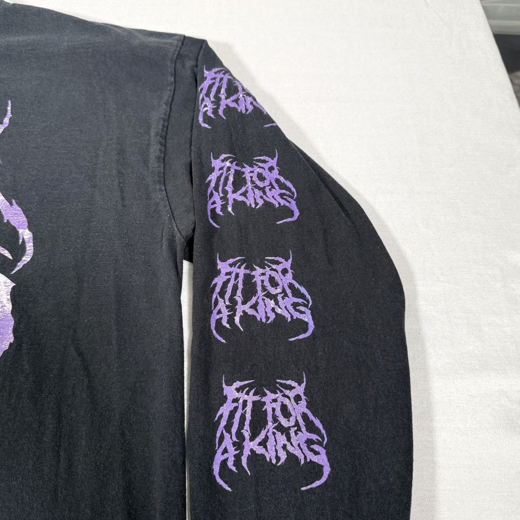 Vintage Fit For A King Shirt Mens XL Black Graphic Print Band Tee Tour Size US XL / EU 56 / 4 - 4 Thumbnail