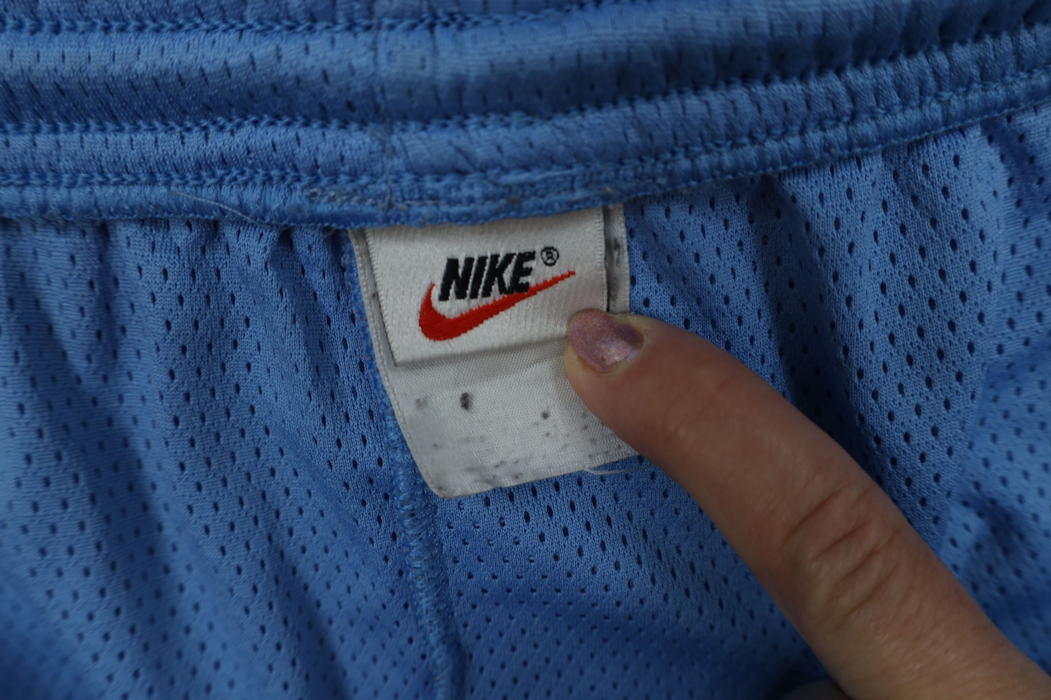 Nike Vintage 90s Nike Mini Swoosh Above Knee Shorts Carolina Blue Size US 38 / EU 54 - 7 Thumbnail