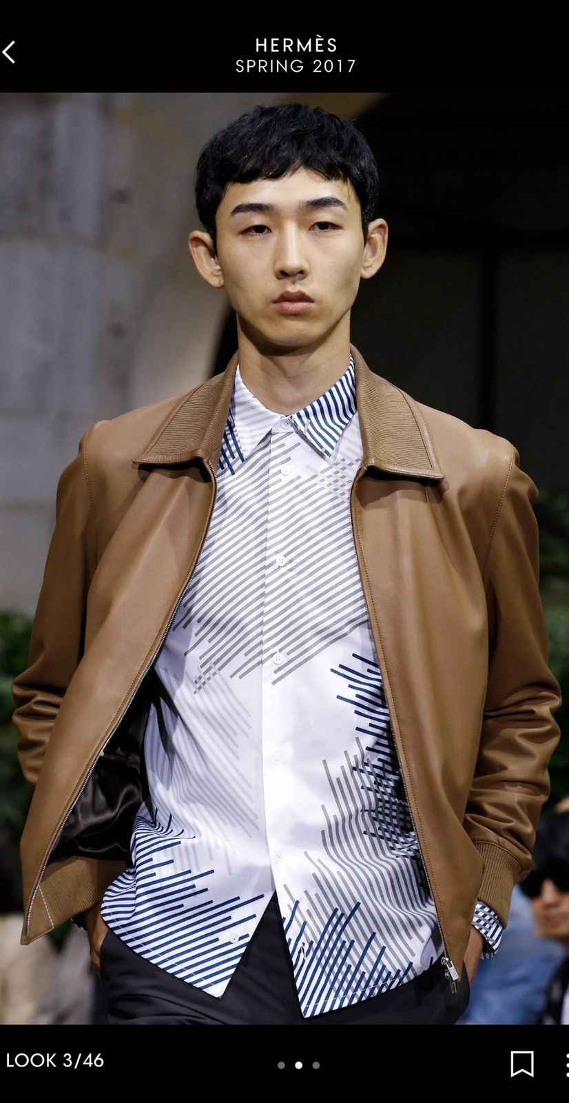 Hermes Hermes lambskin leather jacket runway Spring 2017 Size US L / EU 52-54 / 3 - 7 Thumbnail
