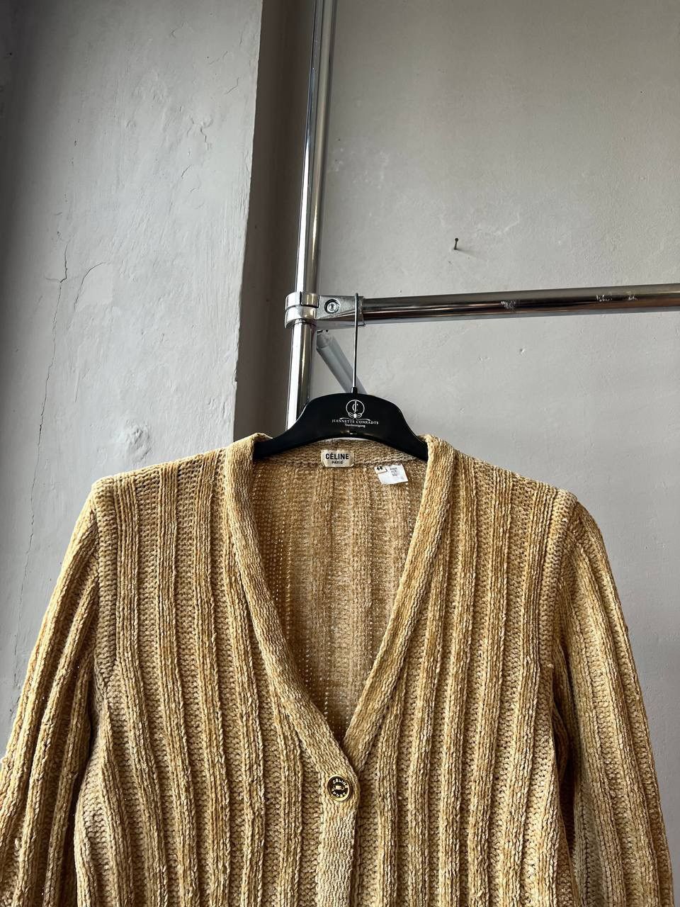 Celine VINTAGE CELINE PARIS BUTTON WOMEN CLASSIC KNIT CARDIGAN Sz44 Size M / US 6-8 / IT 42-44 - 3 Thumbnail