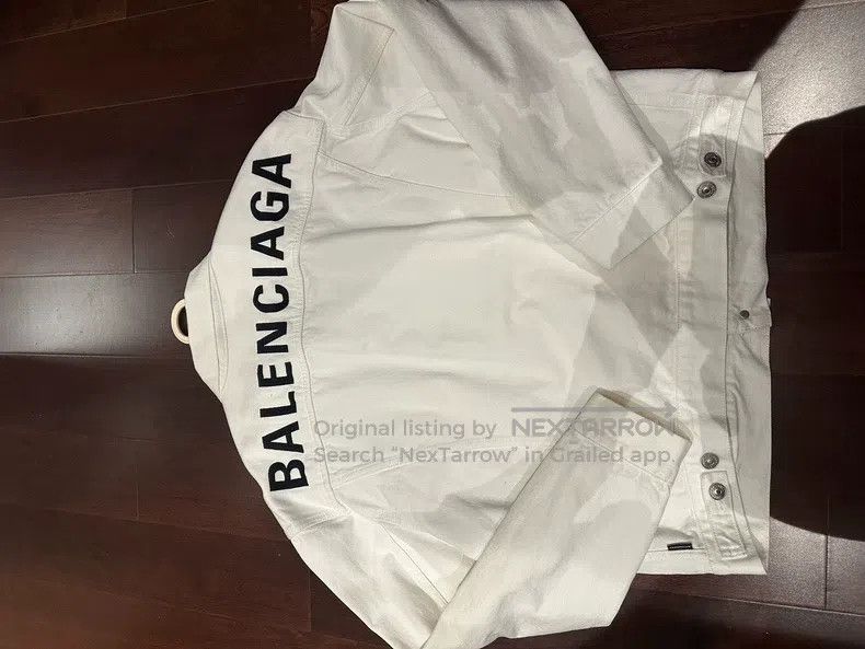 Balenciaga Balenciaga White denim jacket Size US S / EU 44-46 / 1 - 5 Thumbnail