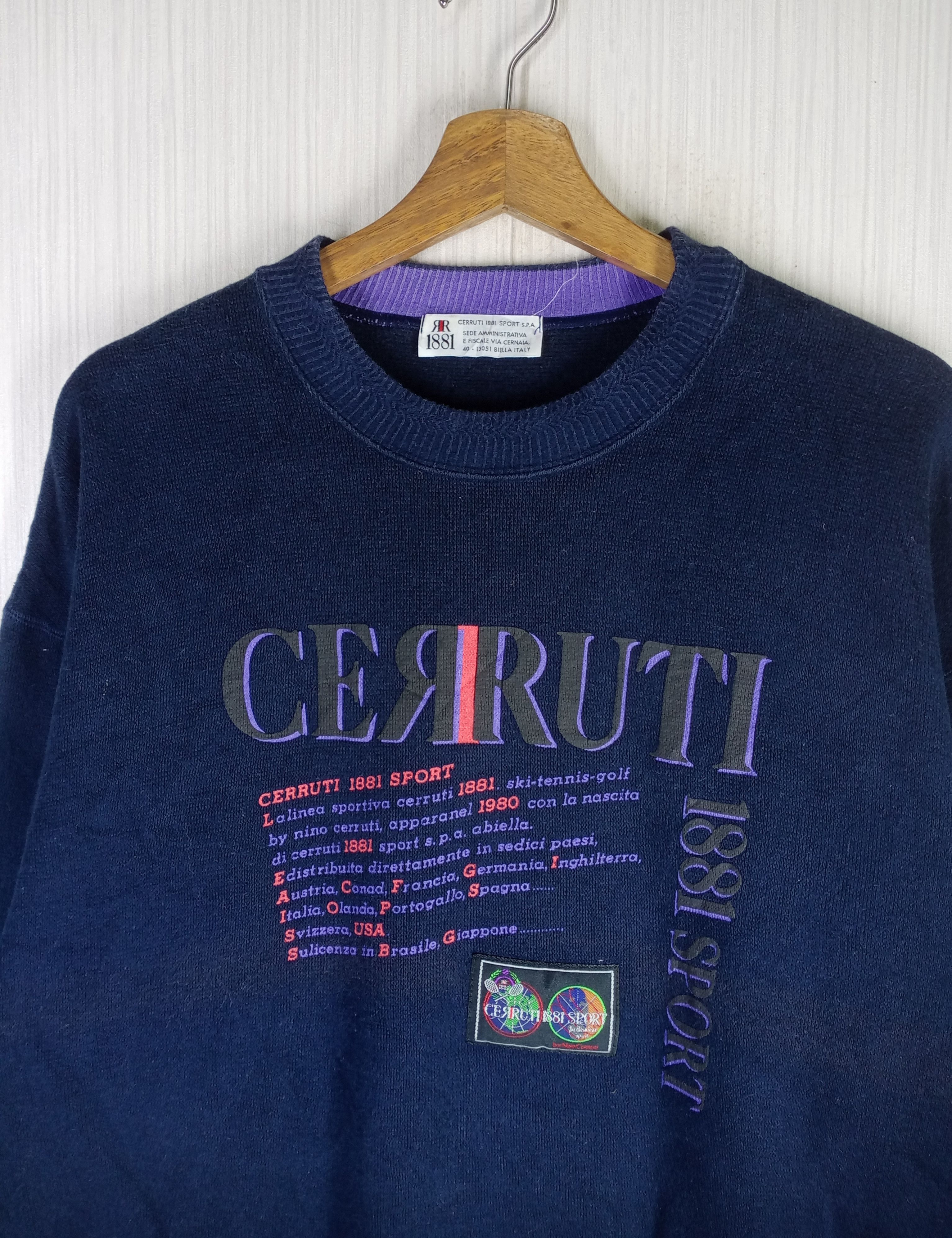 Japanese Brand Rare Vintage Cerutti 1881 Sport Crewneck Sweatshirt Size US L / EU 52-54 / 3 - 2 Thumbnail