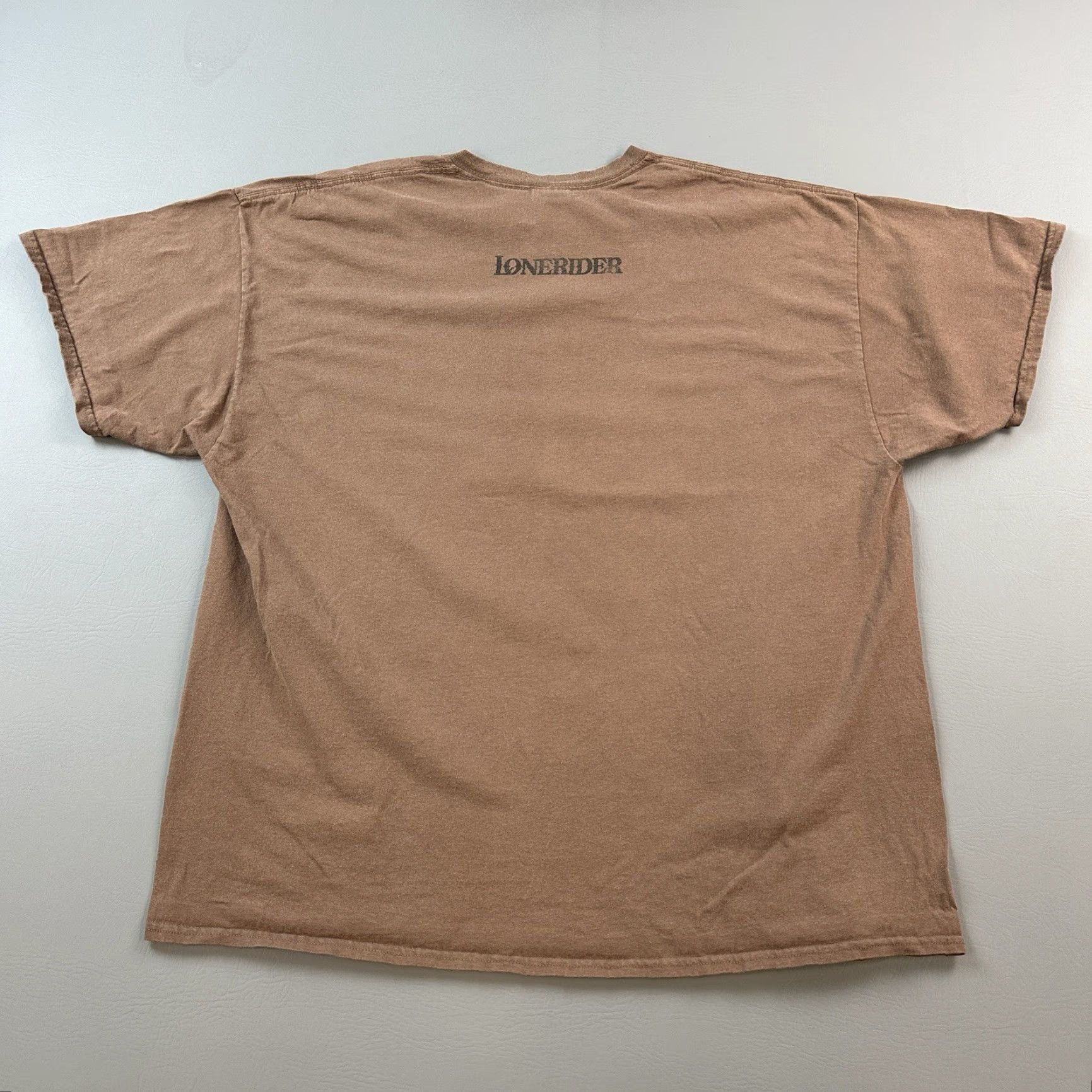 Gildan Lonerider Brewing Company Shirt Mens 2XL Brown Craft Beer Logo Breweriana T-Shirt Vintage - Mens Shirt Brown 2XL Logo Beer Navy? Size US XXL / EU 58 / 5 - 5 Thumbnail