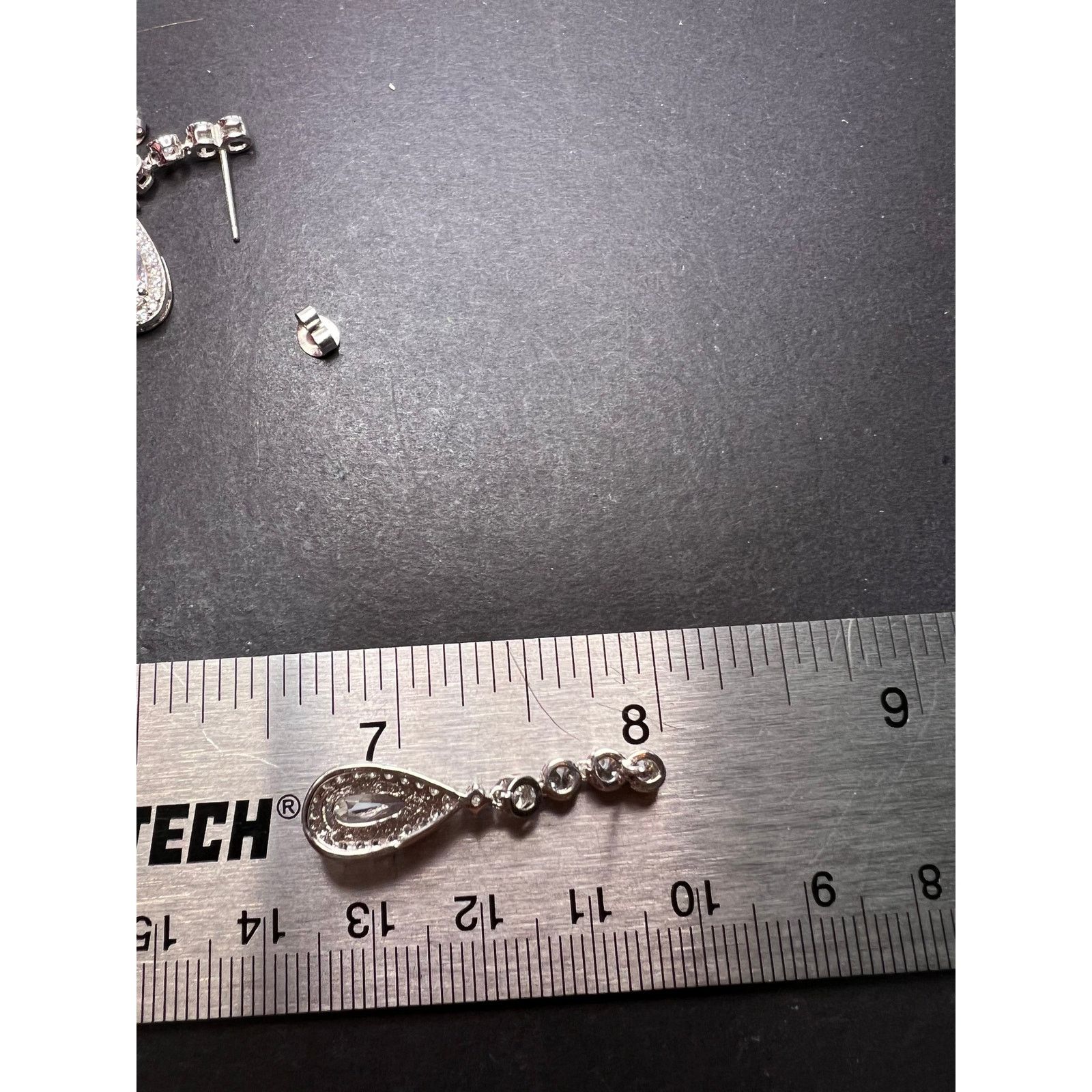 Other Teardrop CZ sterling silver dangle earrings Size ONE SIZE - 8 Thumbnail