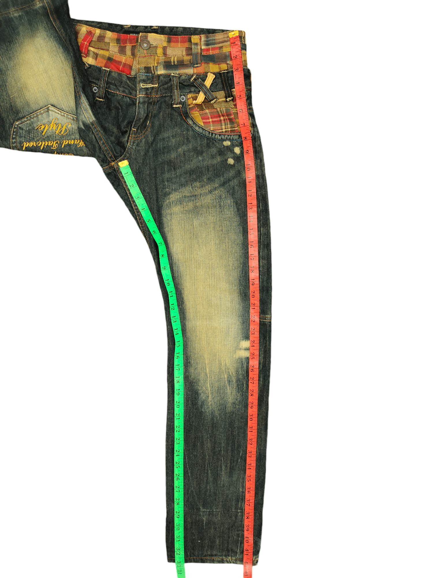 If Six Was Nine Japanese Memory Special Double Waist Jean Kapital Ppfm Style Size US 31 - 8 Thumbnail