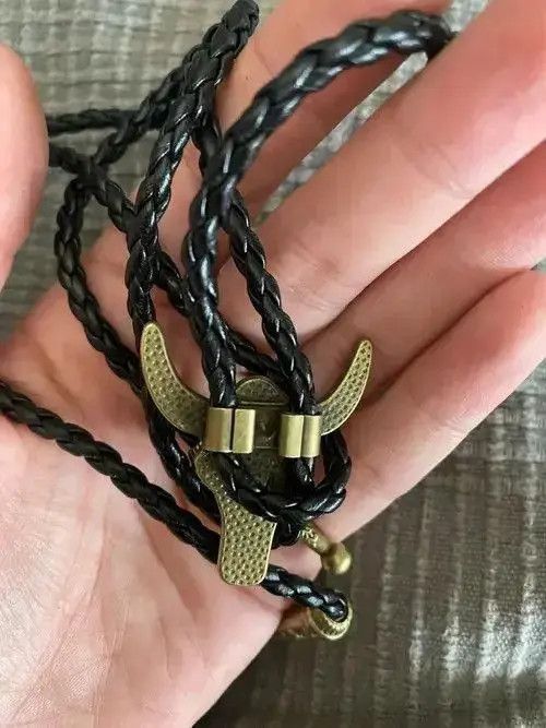 Cowboy Equipment nezawa x Kouno Adjustable Bull Head Leather Rope Bolo Tie Size ONE SIZE - 8 Thumbnail