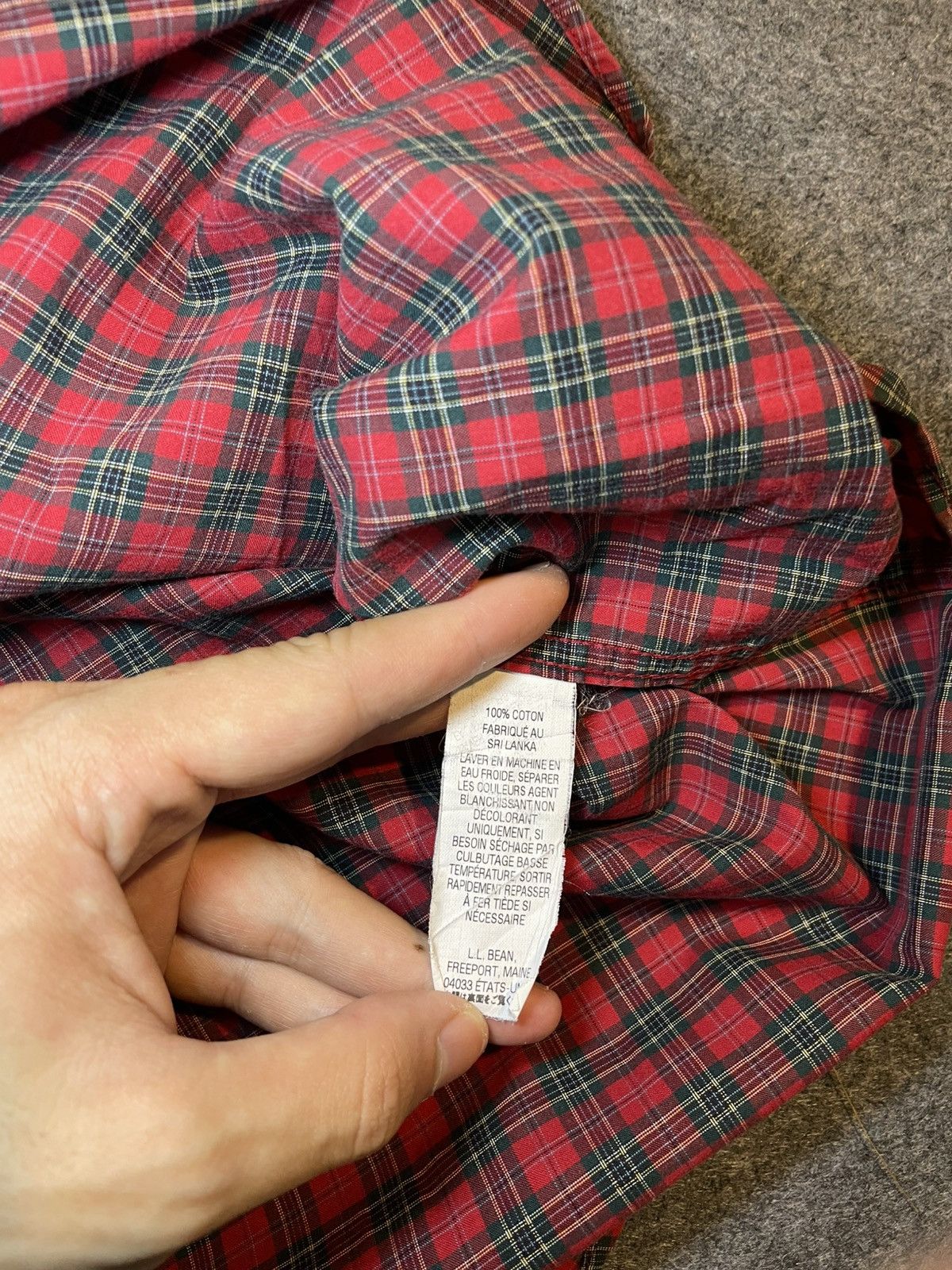 L.L. Bean LL Bean Plaid Button Up Red Black Size US XL / EU 56 / 4 - 4 Thumbnail
