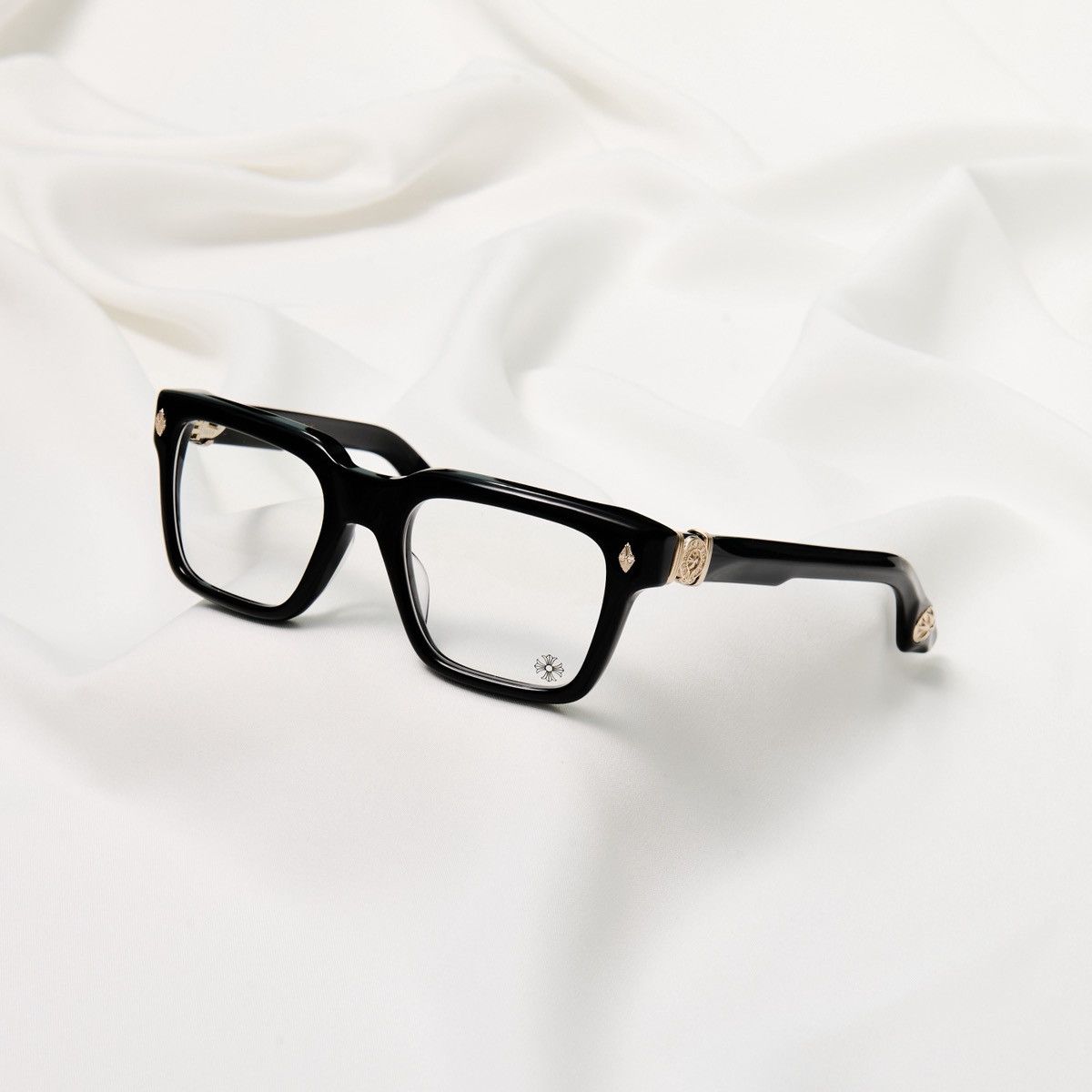 CHROME HEARTS HALLLAMANASS BLACK/ 18KGP GLASSES