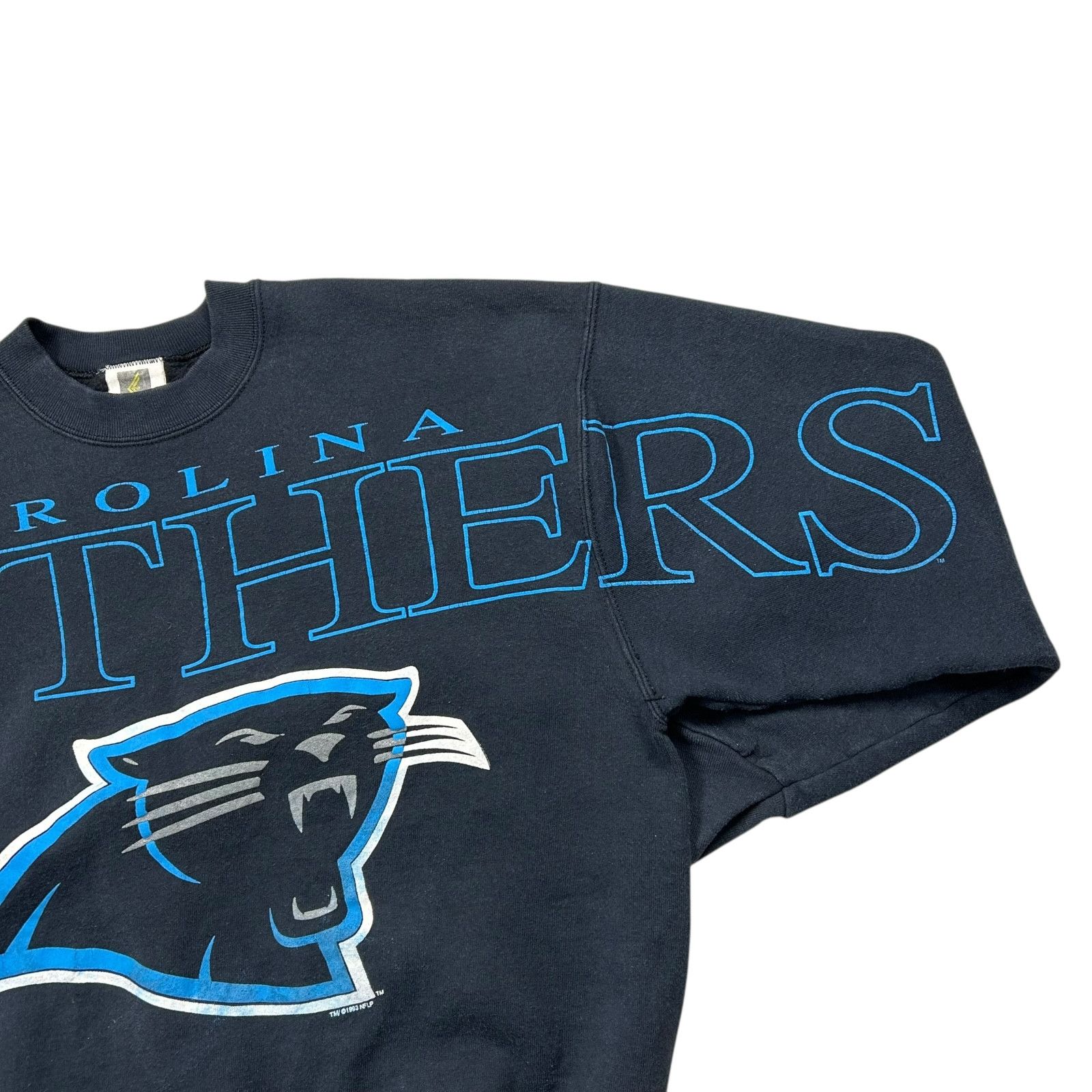 NFL VTG 90s CAROLINA PANTHERS CLIFF ENGLE SWEATSHIRT SPELL OUT Size US L / EU 52-54 / 3 - 3 Thumbnail