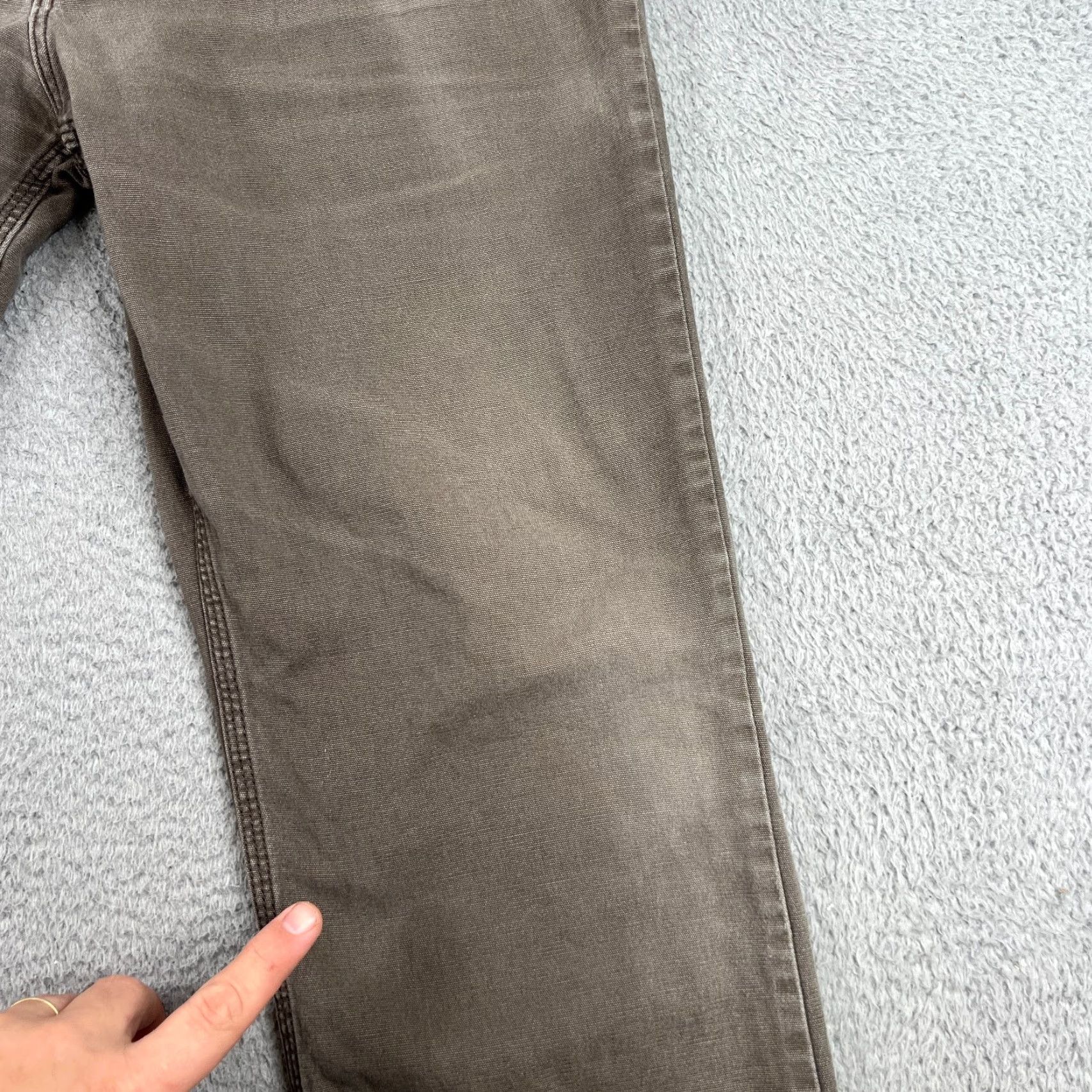 Carhartt VINTAGE Carhartt Relaxed Fit Carpenter Pants Mens 36x30 Gray Canvas Workwear Brown Size US 36 / EU 52 - 2 Thumbnail