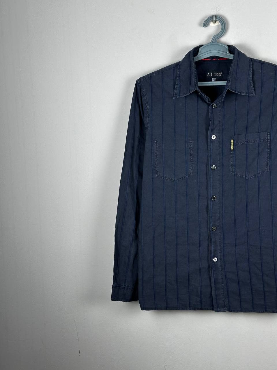 Armani Vintage Armani Jeans Striped Avant Garde Shirt Size US M / EU 48-50 / 2 - 2 Thumbnail