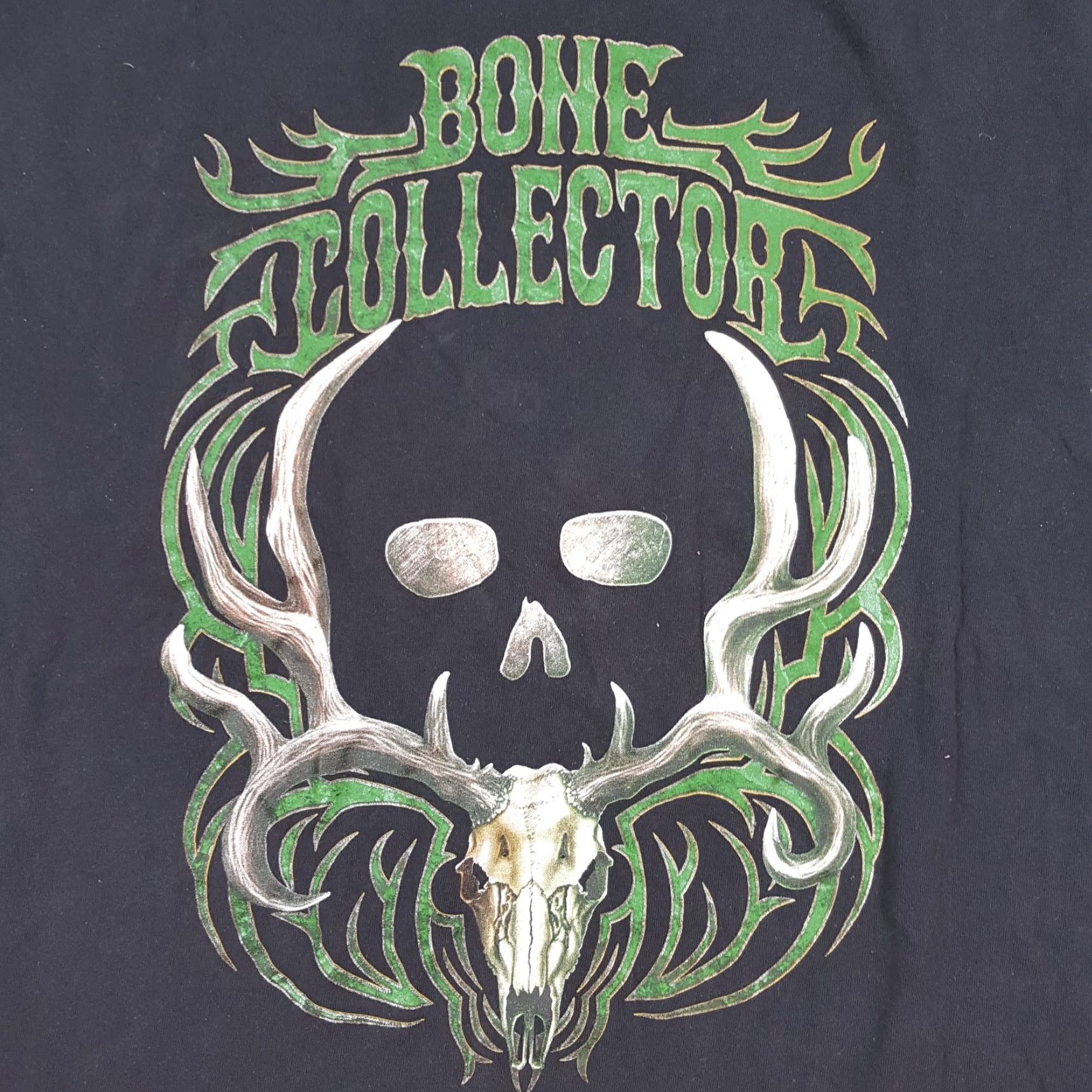 Delta VTG Bone Collector Hunting Y2K 2XL Mens T-Shirt Deer Hunter Outdoor Retro Black Nike-style? Size US XXL / EU 58 / 5 - 3 Thumbnail