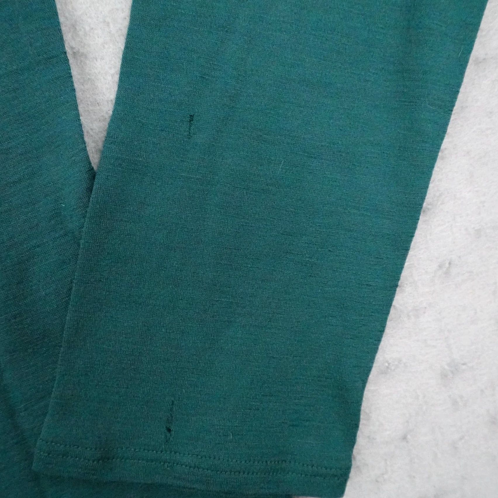 Layer 8 VINTAGE SEGMENTS Shirt Womens Large Green Merino Wool Base Layer Performance Hiking Size L / US 10 / IT 46 - 4 Thumbnail