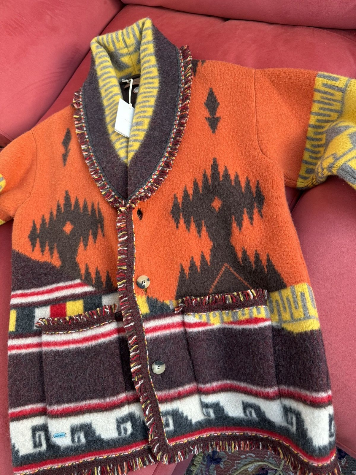 Alanui Alanui cashmere orange, brown, yellow, size M Size US M / EU 48-50 / 2 - 2 Thumbnail