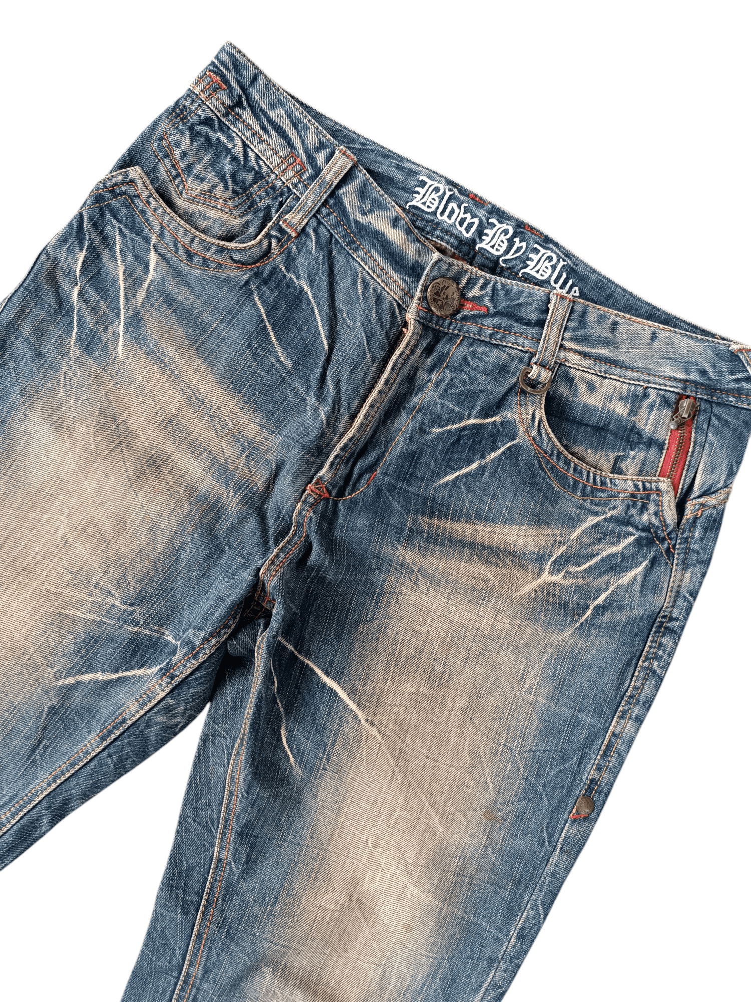 If Six Was Nine × Japanese Brand × Le Grande Bleu (L.G.B.) Blow by Blue Japan Made Washed Whisker Denim Size US 32 / EU 48 - 13 Thumbnail