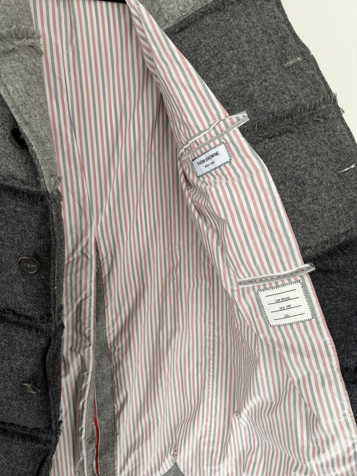 Thom Browne Thom Browne Patchwork Quilted Wool Coat (Size 1 Fits EU 48) Size US S / EU 44-46 / 1 - 2 Thumbnail