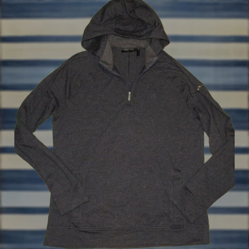 KJUS KJUS Herringbone Cotton Cashmere Inverness Hoodie Large Shirts Atlanta Country Club Mens L Blue Size US L / EU 52-54 / 3 - 1 Thumbnail