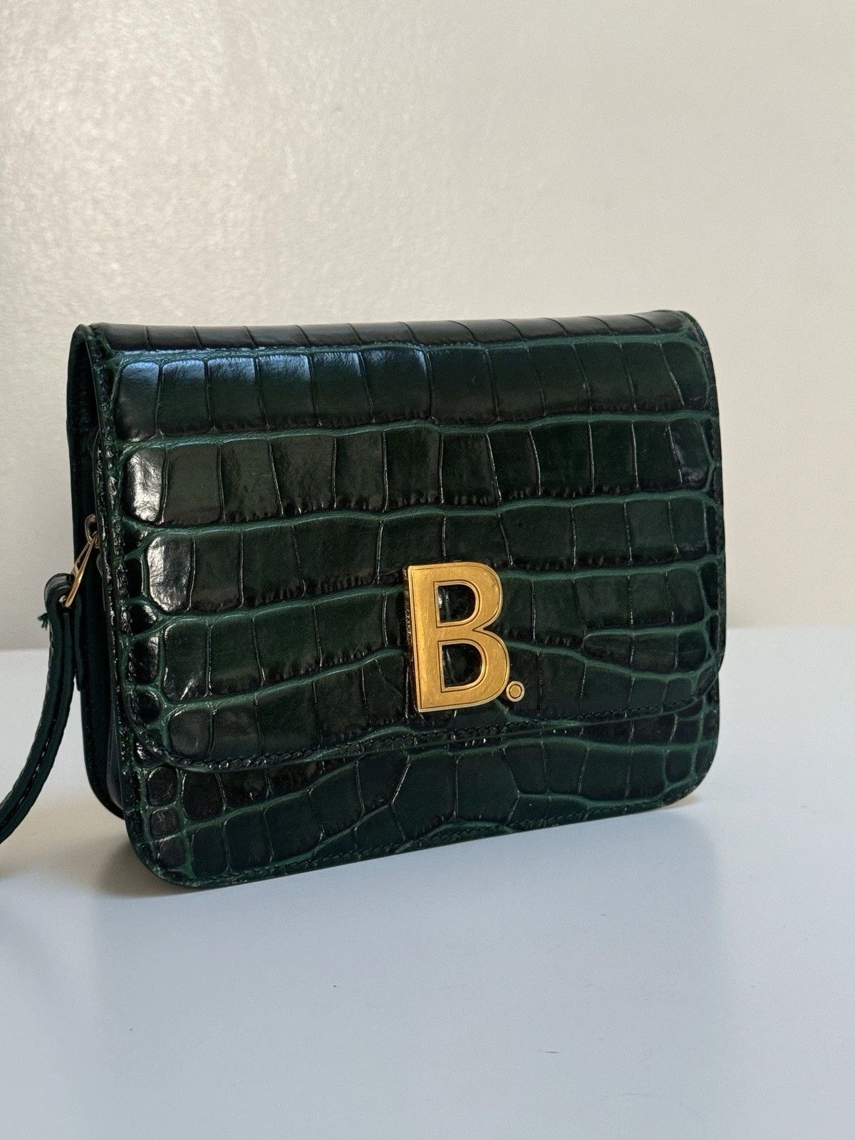 Balenciaga Balenciaga Croc-Embossed B. Shoulder Bag Size ONE SIZE - 7 Thumbnail