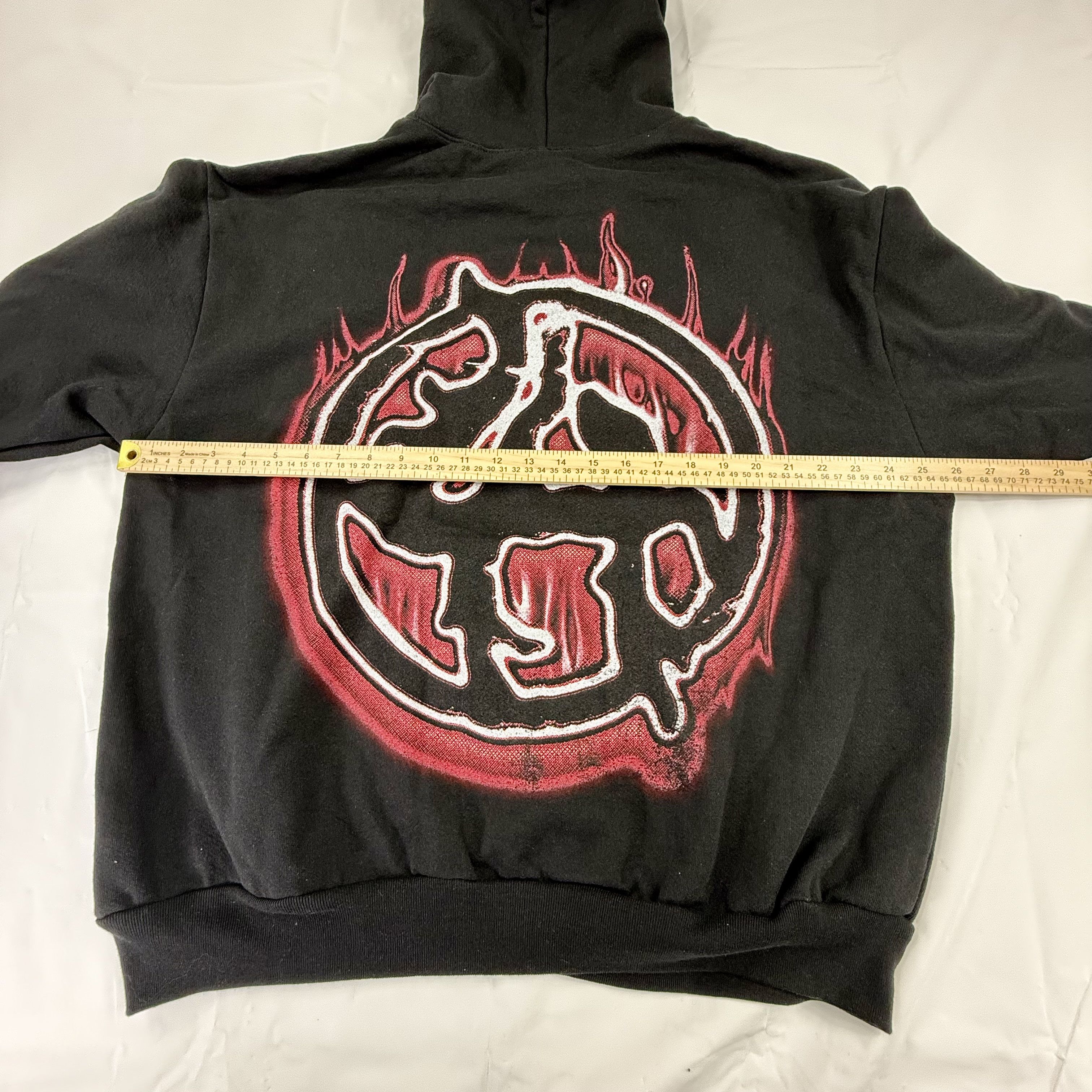 Lost hills Lost Hills Black Flaming Skull Graphic Hoodie Mens XL Size US XL / EU 56 / 4 - 6 Thumbnail