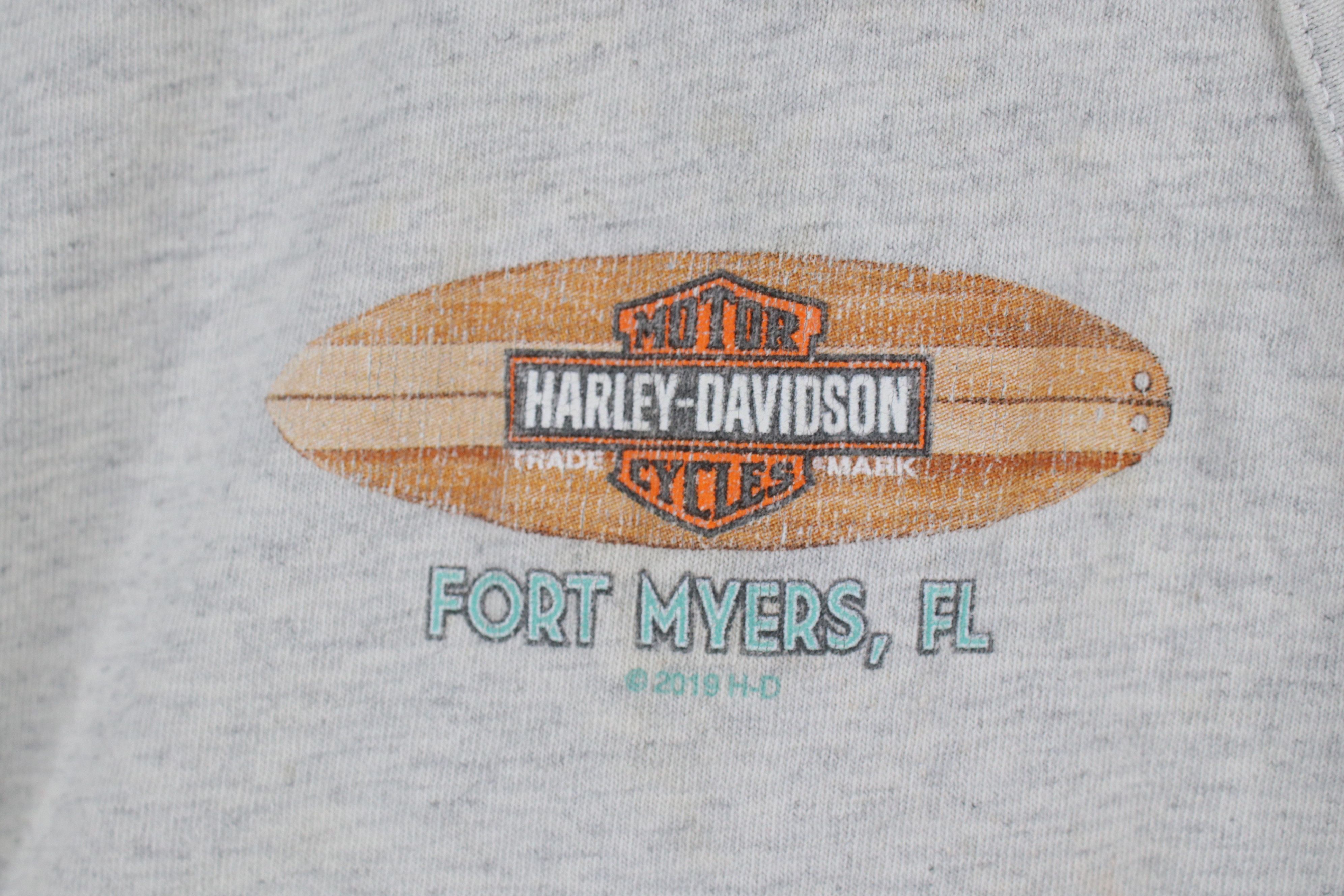 Harley Davidson × Vintage Vintage Y2K Harley Davidson Spell Surfing Tank Top T-Shirt Size US XL / EU 56 / 4 - 4 Thumbnail