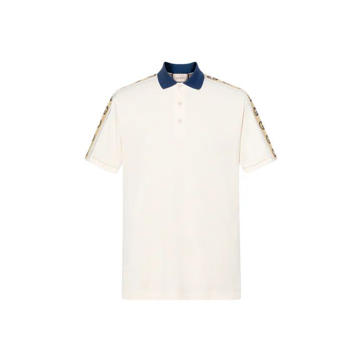 Gucci Gucci Logo Pattern Short Sleeve Polo Shirt Size US M / EU 48-50 / 2 - 1 Thumbnail