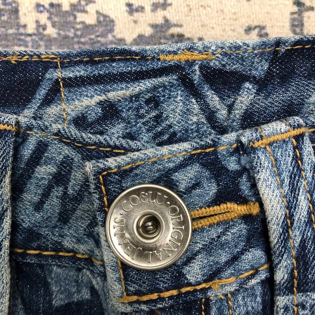 Japanese Brand P443 CO&LU JAPAN FULLPRINT DENIM Size 28" / US 6 / IT 42 - 7 Thumbnail