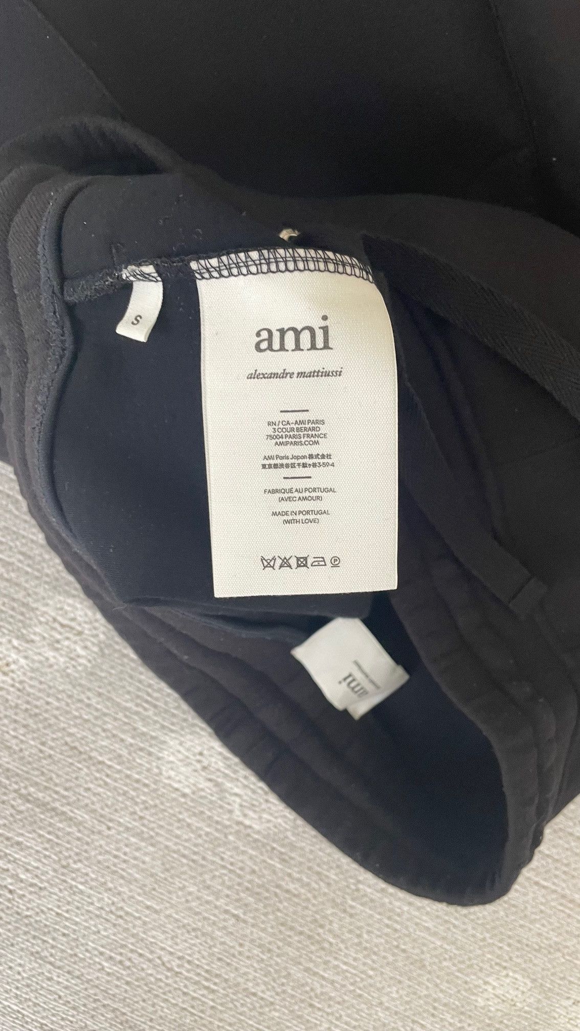 AMI AMI Paris black wool wide leg sweatpants S pants US30 Size US 30 / EU 46 - 6 Thumbnail