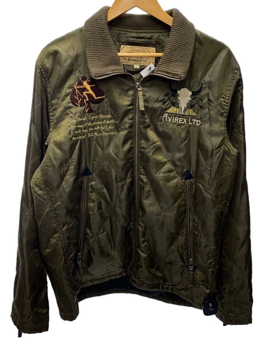 Avirex Avirex Nylon Quilted Jacket Khaki Size US XL / EU 56 / 4 - 1 Thumbnail