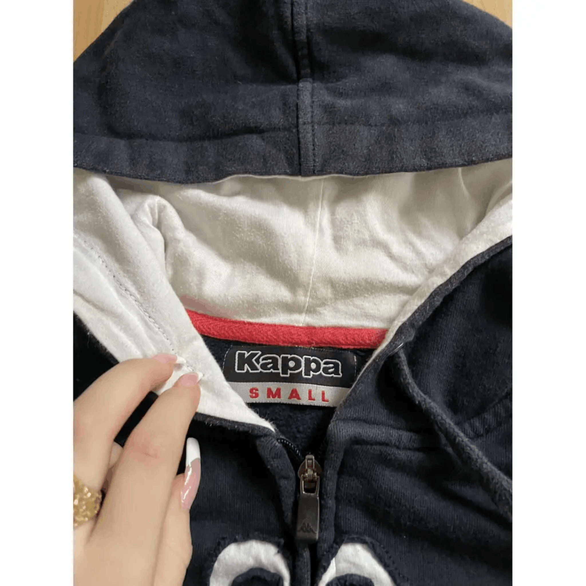 Kappa Kappa Navy Hoodie - Zip-Up - Small - Classic Logo - Used Size US S / EU 44-46 / 1 - 5 Thumbnail