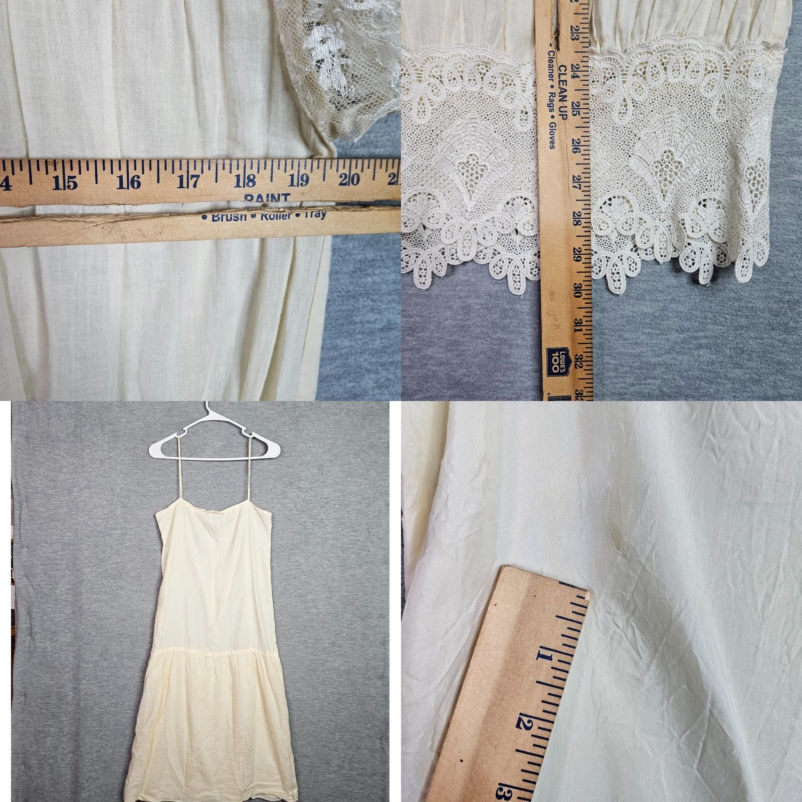 Jessica McClintock VINTAGE Jessica McClintock Ivory Lace Dress Set 8 A-Line Midi Long Sleeve Women Shirt? Size M / US 6-8 / IT 42-44 - 9 Thumbnail