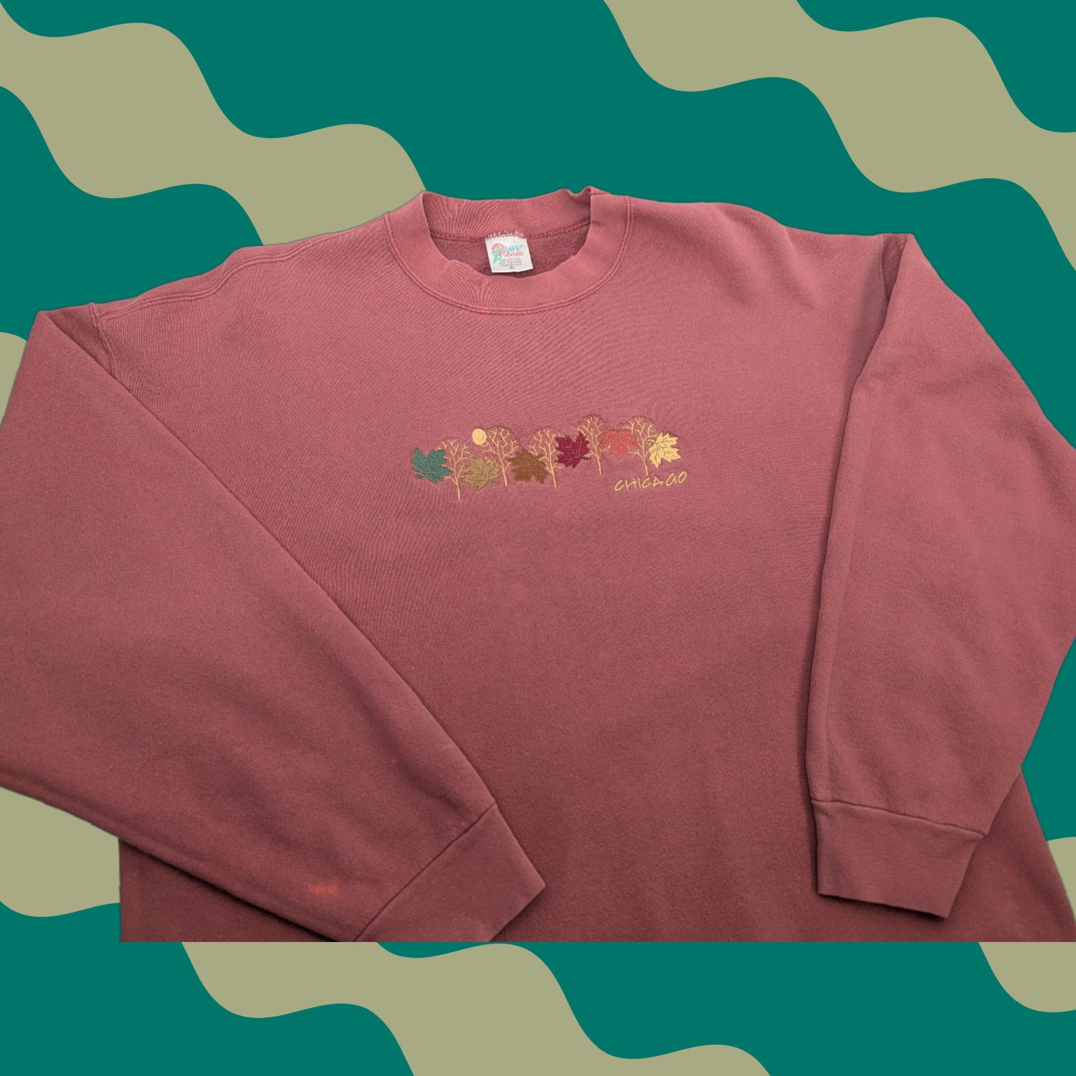 Vintage VINTAGE Desert Heat Sweatshirt Men's XL Pink 90s Heavyweight Fleece City Graphic Print Size US XL / EU 56 / 4 - 1 Thumbnail