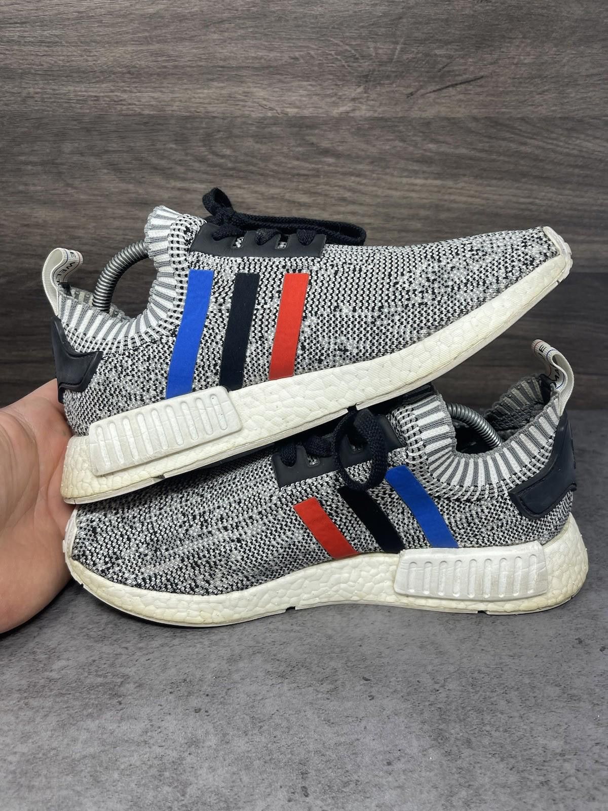 Adidas NMD Primeknit Tri Color Sneakers Mens Size 8 White