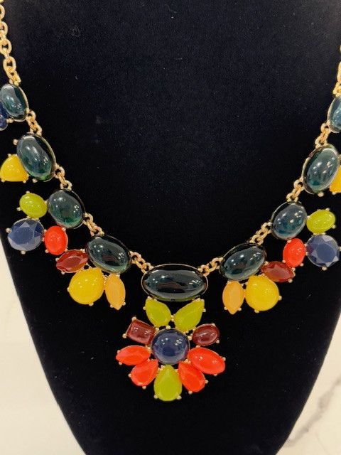 Jewelry Multiple Multicolored Stones on a Gold Chain Size ONE SIZE - 2 Thumbnail
