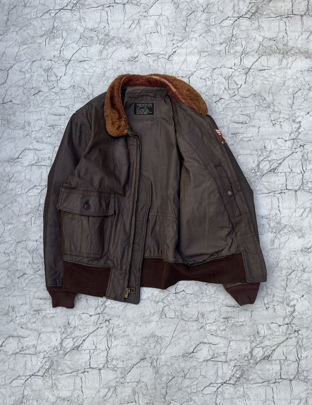 Vintage Rare Vintage 1968 U.S. Navy G-1 Flight Jacket. Size US L / EU 52-54 / 3 - 11 Thumbnail