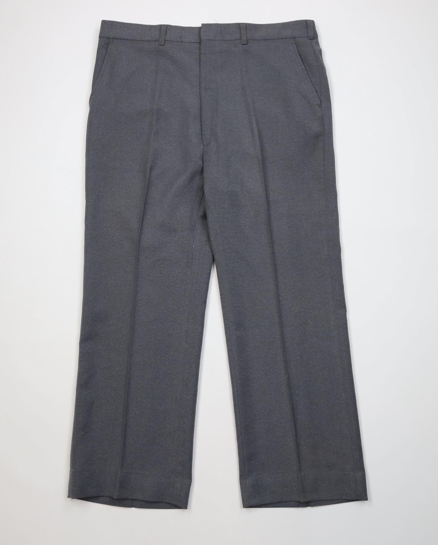 Vintage Vintage 70s Streetwear Knit Wide Leg Chino Pants Gray USA Size US 36 / EU 52 - 1 Thumbnail
