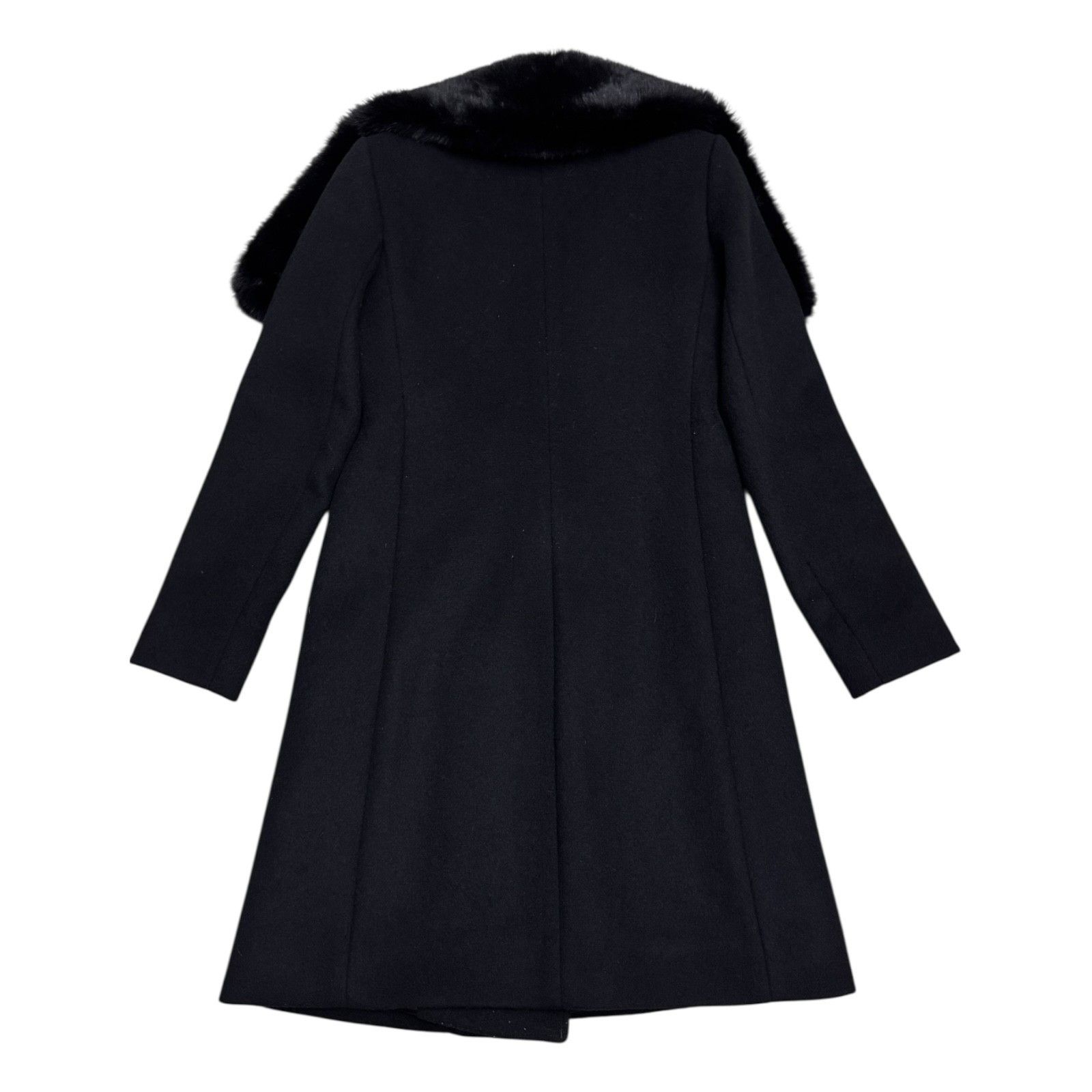 Club Monaco CLUB MONACO Faux Fur WOOL Luxury Designer Winter Pea Coat XS Size XS / US 0-2 / IT 36-38 - 3 Thumbnail