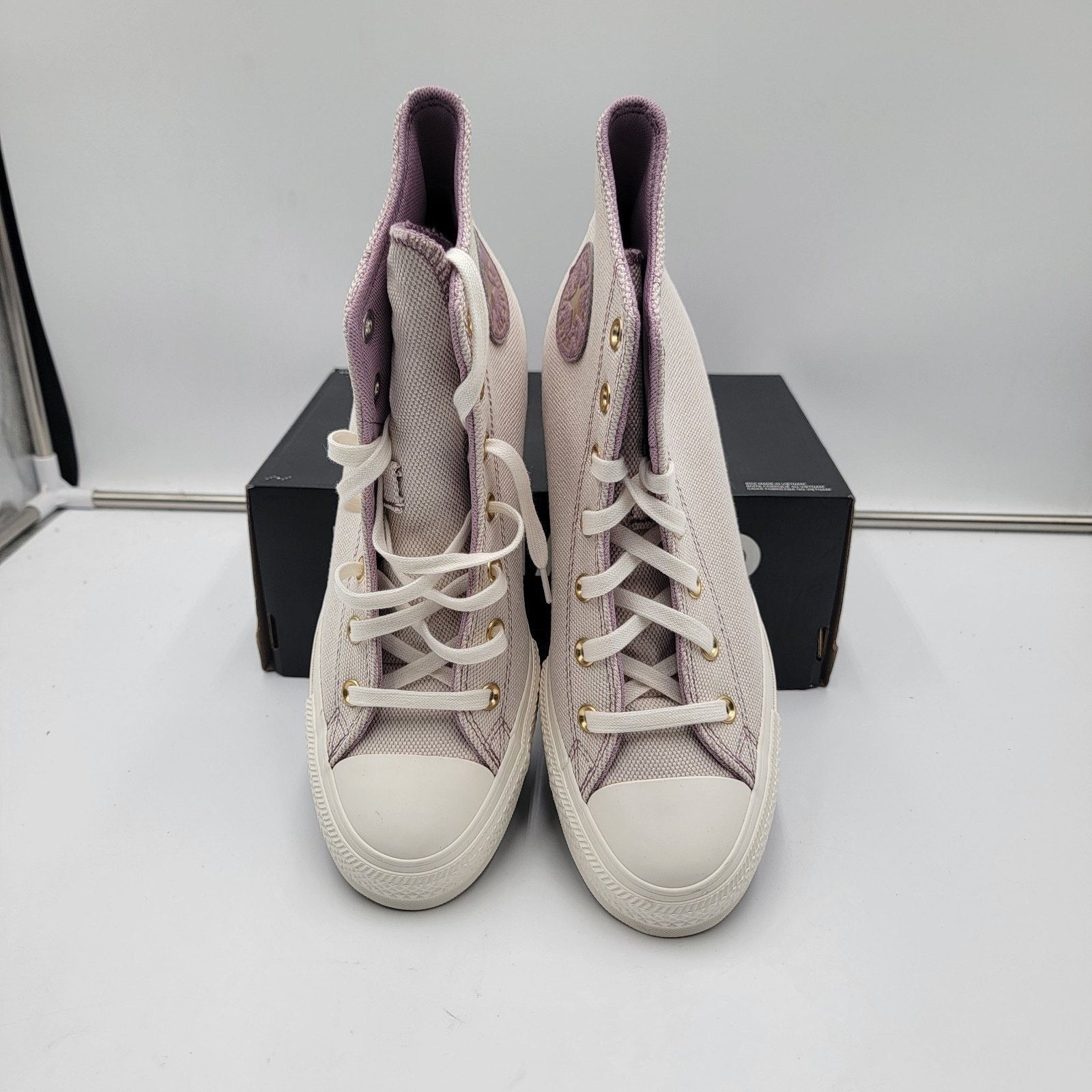 Converse Womens Converse CTAS Wedge Hi Orchid Dust/Egret/Gold Sz 10 Size US 10 / IT 40 - 4 Thumbnail
