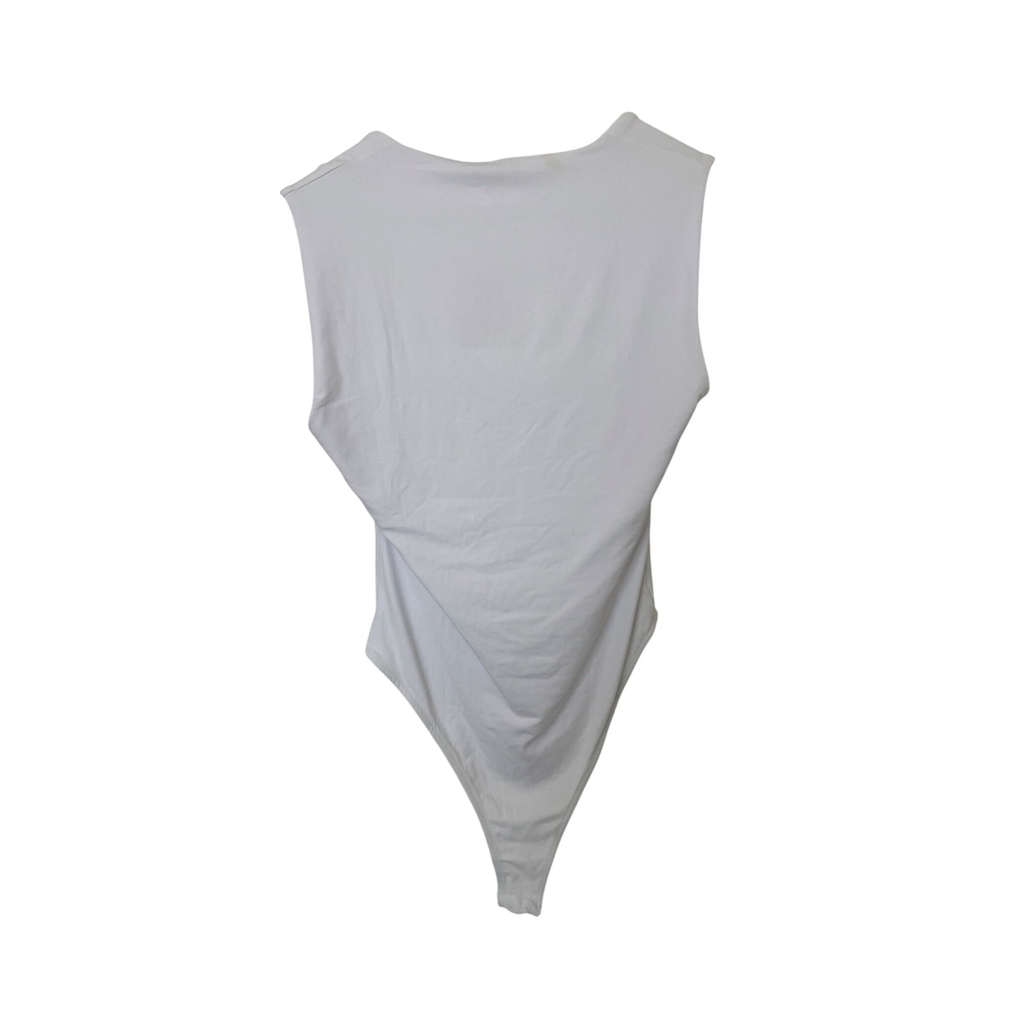 Zara Zara White Sleeveless Square Neck Bodysuit Size M / US 6-8 / IT 42-44 - 2 Thumbnail