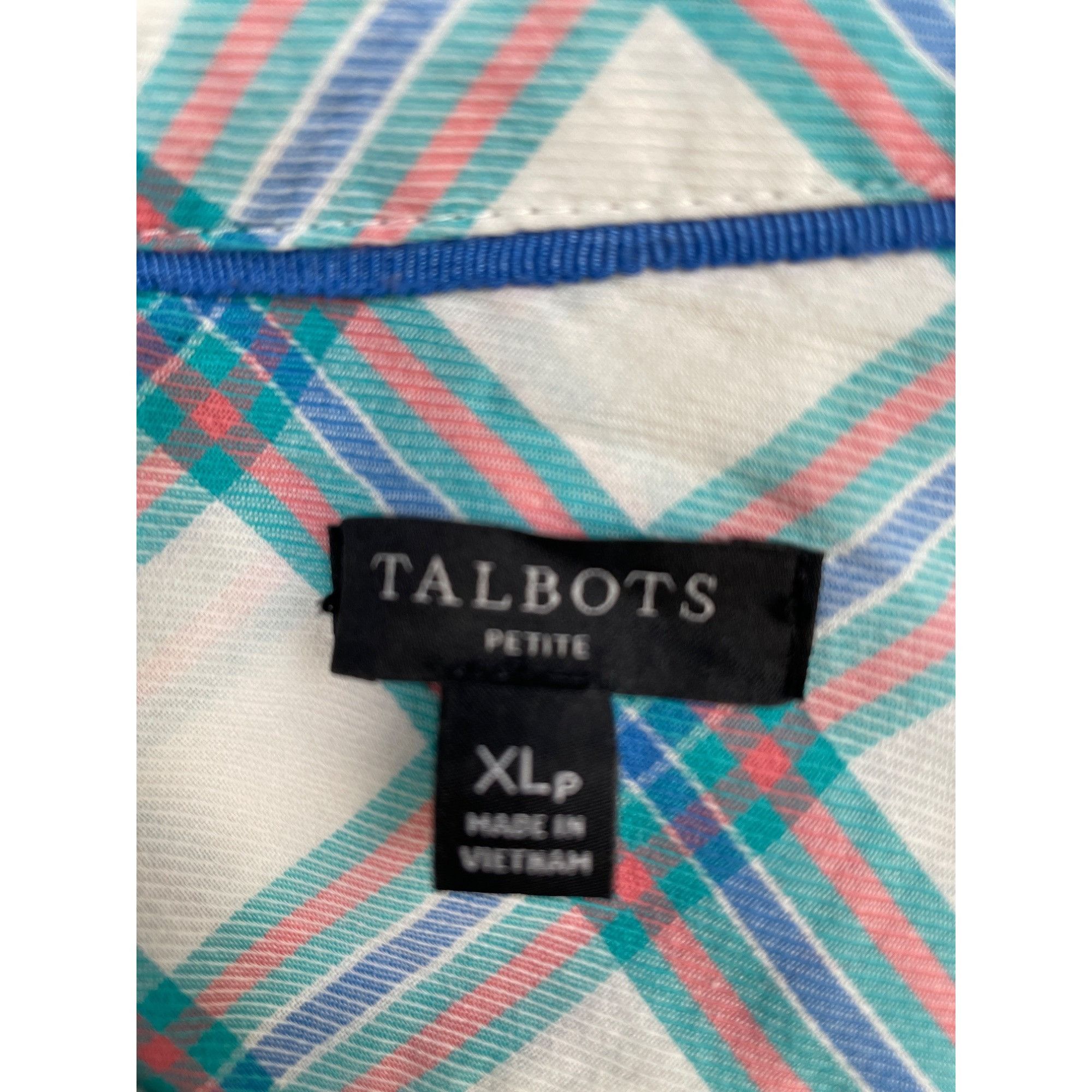 Talbots Talbots Women's Petite Multicolored Checkered Button up Shir Size XL / US 12-14 / IT 48-50 - 4 Thumbnail