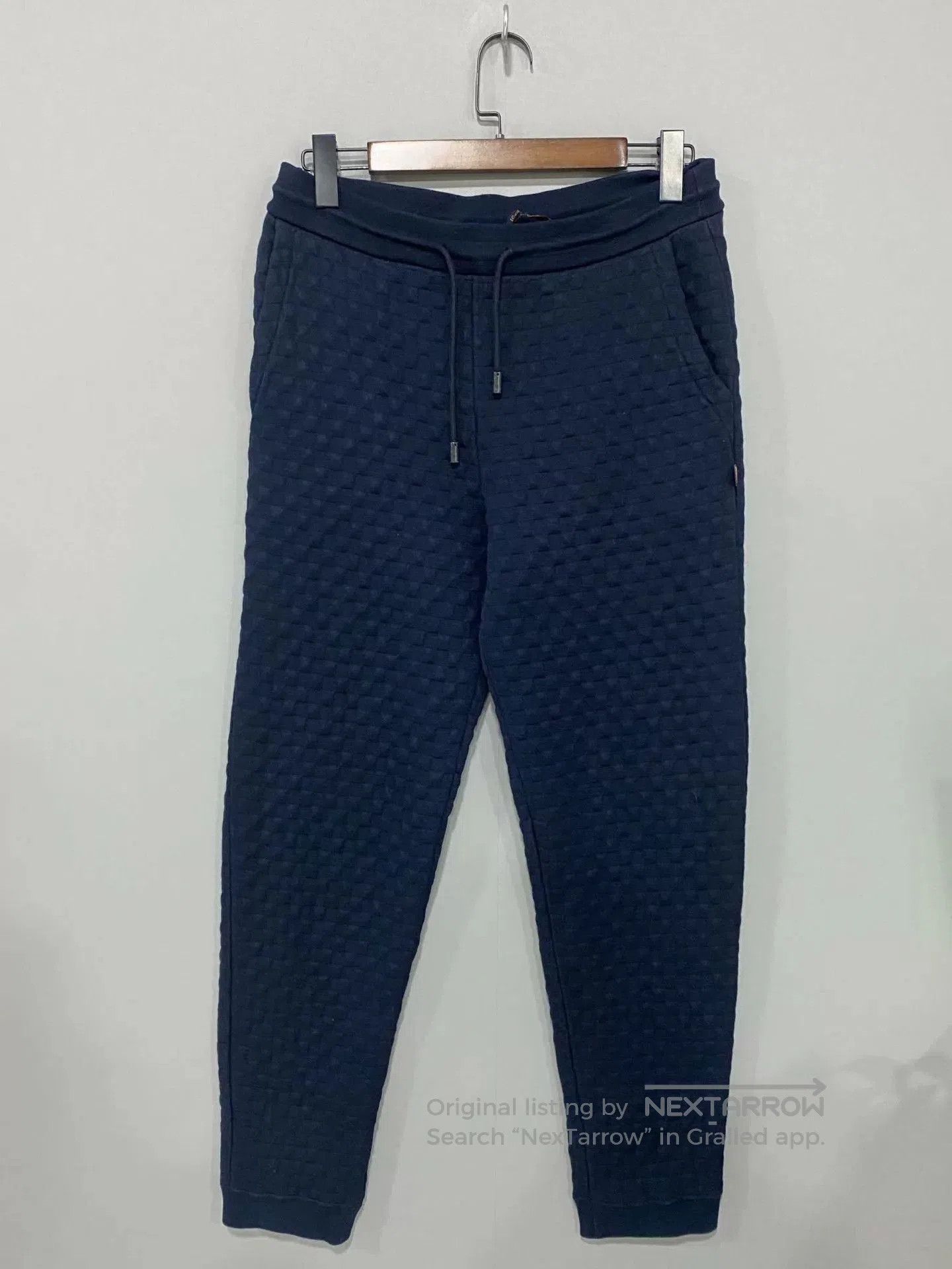 Louis Vuitton Blue Textured Drawstring Sweatpants. Size US 32 / EU 48 - 1 Thumbnail