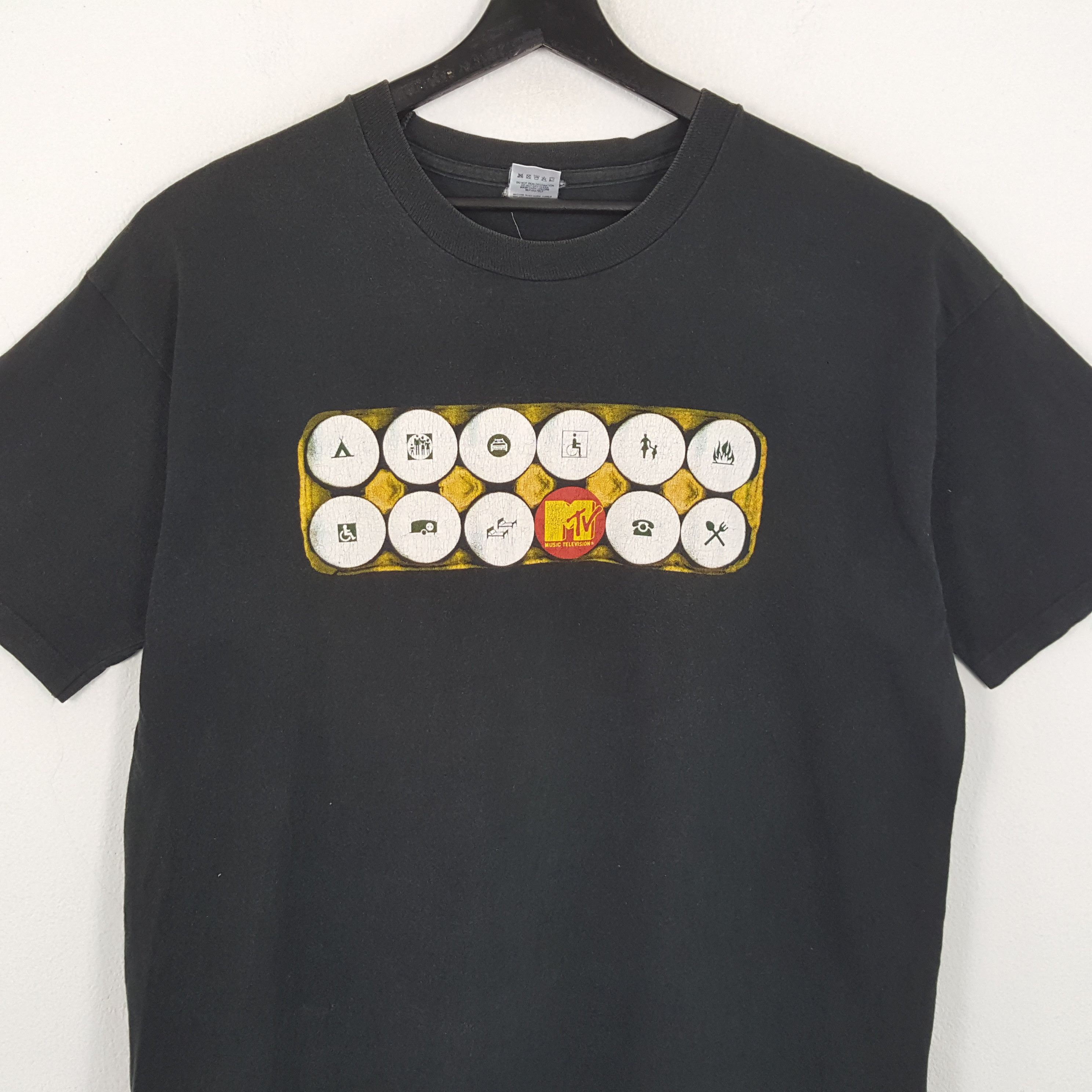 Fruit Of The Loom MUSIC TELEVISION MTV Vintage Tshirt Size US L / EU 52-54 / 3 - 2 Thumbnail