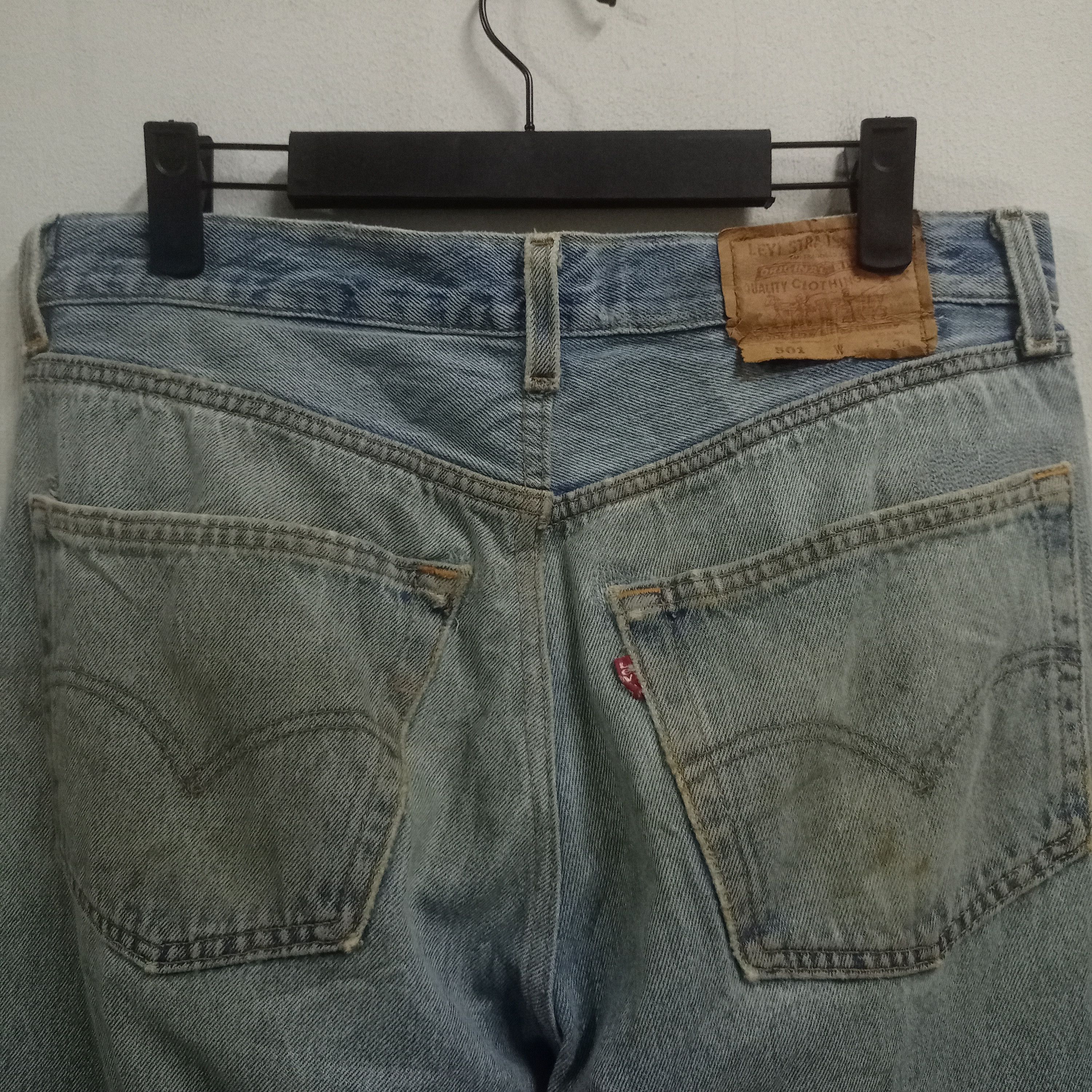 Levi's Vintage 90s Levis 501 Mud Wash Distressed Loose Jeans 32x29 Size US 32 / EU 48 - 7 Thumbnail