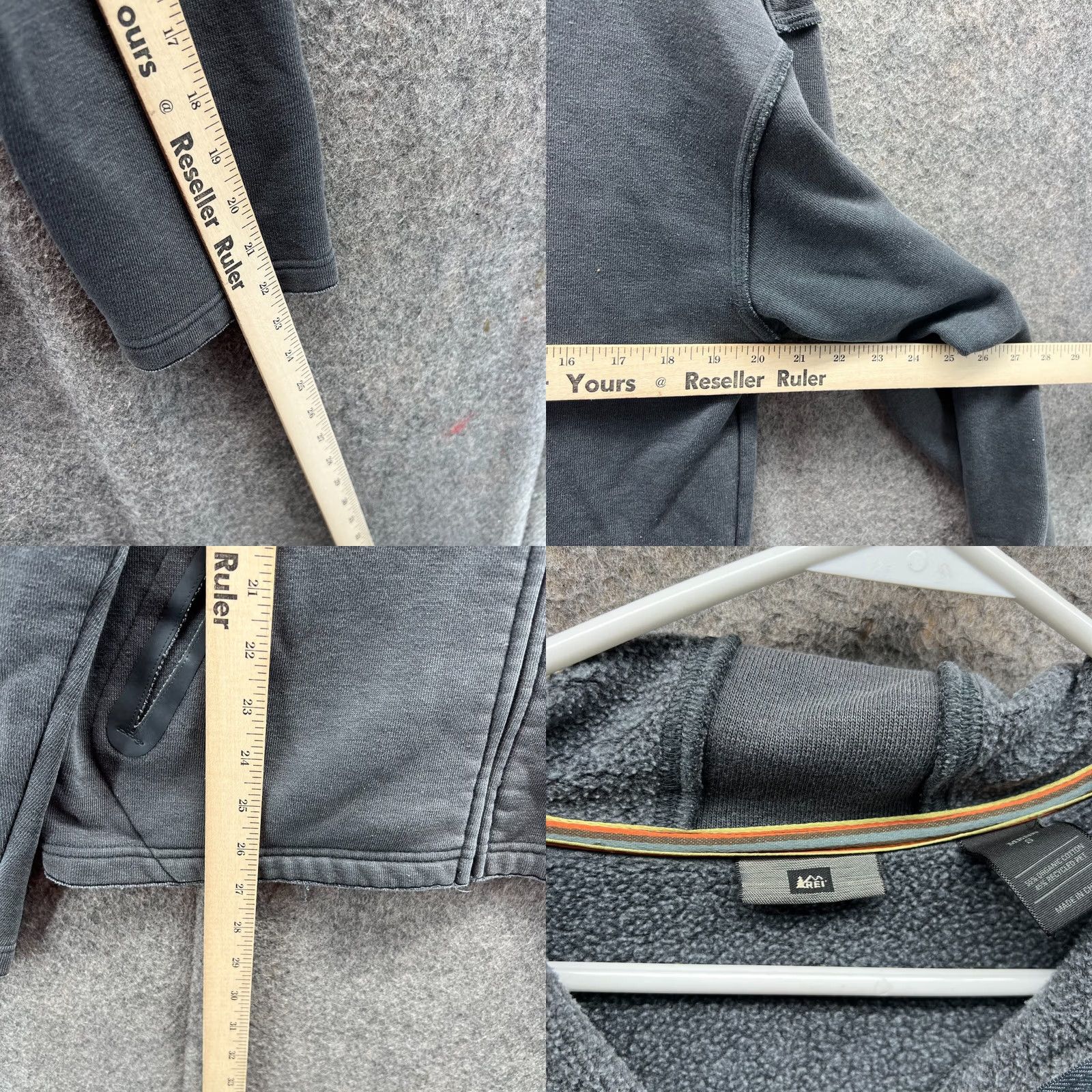 Vintage REI Sweater Men S Small Gray Full Zip Hooded Pullover Fleece Organic Cotton Vintage? No (adjusted: Not vintage) Size US S / EU 44-46 / 1 - 8 Thumbnail