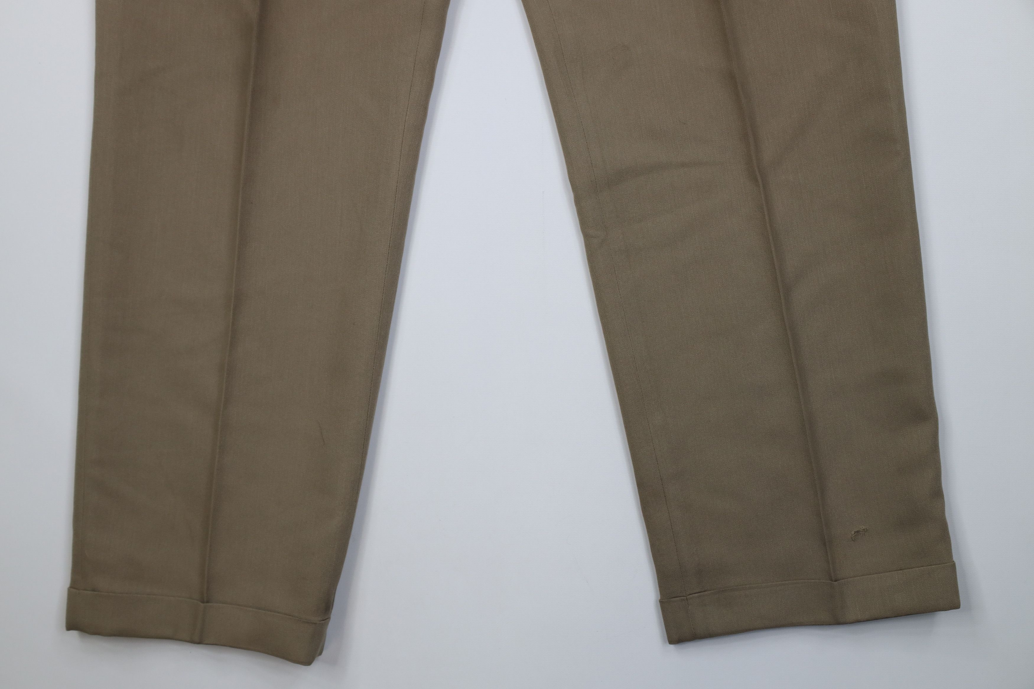 Vintage Vintage 70s Streetwear Rayon Gabardine Wide Leg Pants Tan Size US 36 / EU 52 - 4 Thumbnail