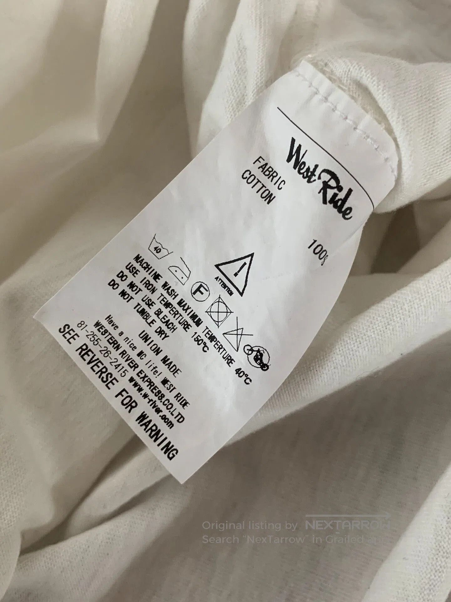 WEST RIDE stylish black and white graphic tee. Size US L / EU 52-54 / 3 - 5 Thumbnail