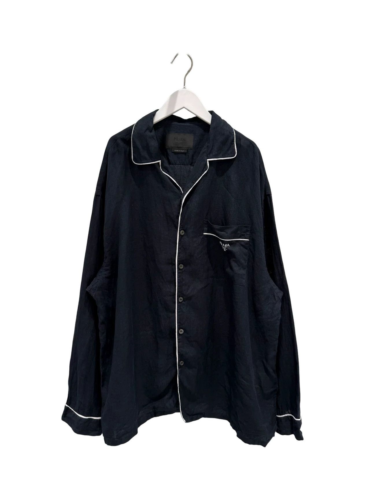 Prada Prada Logo Patch Button Up Shirt Size L Size US L / EU 52-54 / 3 - 1 Thumbnail