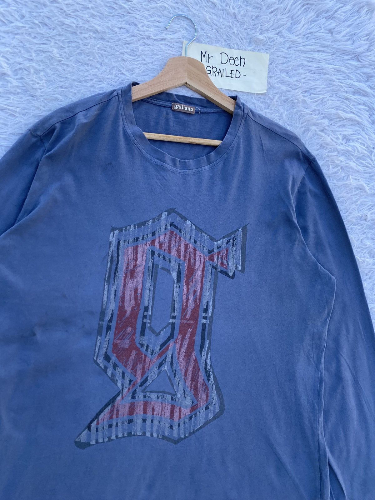 John Galliano Rare Vintage John Galliano Big Logo Printed Longsleeve Tee Size US L / EU 52-54 / 3 - 8 Thumbnail