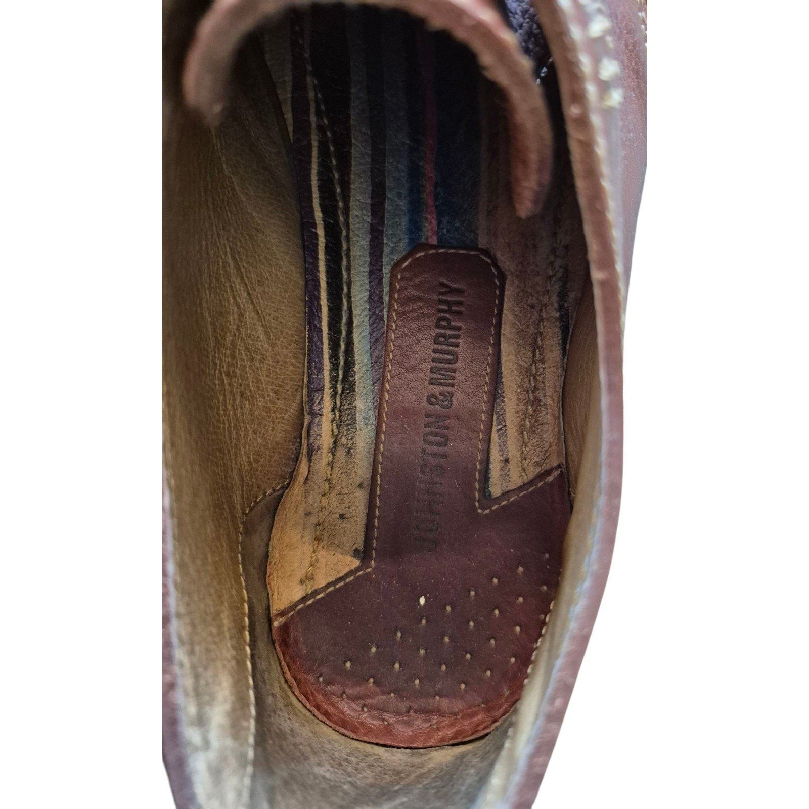 Johnston & Murphy Johnston & Murphy Mens VTG Pebbled Leather Split Toe Oxford Size US 9 / EU 42 - 4 Thumbnail