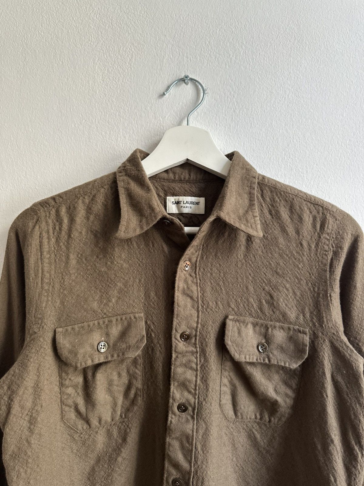 Saint Laurent Paris Saint Laurent Paris Wool Unisex Army Military Style Shirt Size US S / EU 44-46 / 1 - 2 Thumbnail