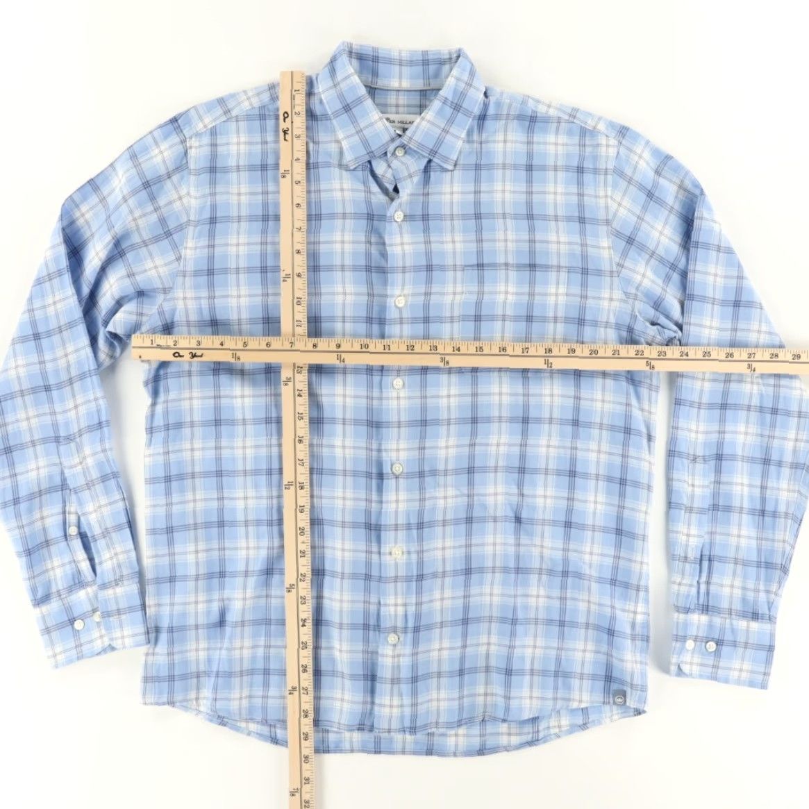 Peter Millar Peter Millar Crown Waterloo Sport Cotton Plaid Button Up Shirt Blue Men's L Size US L / EU 52-54 / 3 - 3 Thumbnail